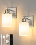 Battery Operated Wall Sconce Set of 2, Black Rechargeable Wall Lights with Timer Function, Easy Install Dimmable Wireless Wall Lamps Sconces Wall Decor for Living Room Bedroom Hallway, Emergency 3000K