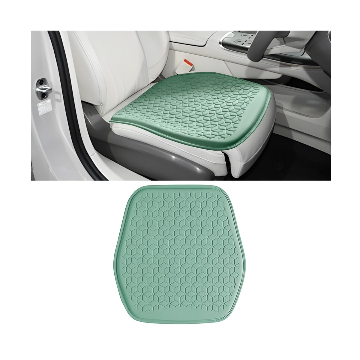 Zpana Gel Car Seat Cushion, Non-Slip & Comfortable Automotive Chair Protector Pad for Driving, Breathable Vehicle Interior Mat Cover Accessories, Universal for SUV Sedan Truck (Black)