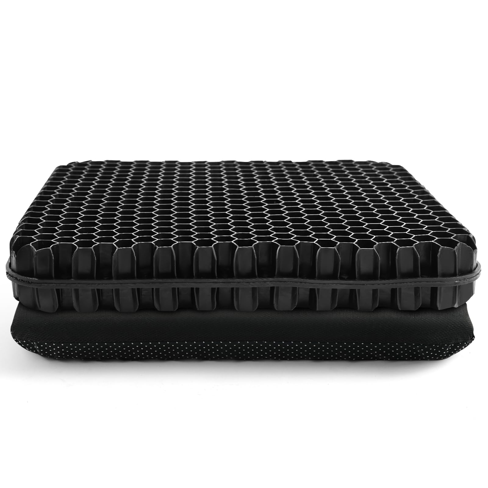 Gel Seat Cushion for Long Sitting - 16.5" x 14.5" x 2.4" (Extra Thick＆Soft) Gel Cushion for People Over 185 lbs, Pressure Relief Cushion for Office Chair, Egg Cushions for Wheelchair, Gel Pad for Car