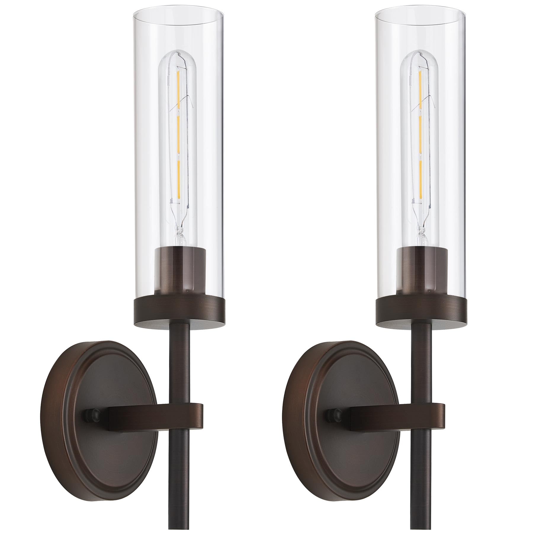 Wireless Wall Sconces with Remote Control, Battery Operated Wall Sconce Set of 2, Black & Gold Rechargeable Dimmable Wall Light for Bedroom Living room Bathroom Hallway Entryway Stairwell, 3000K
