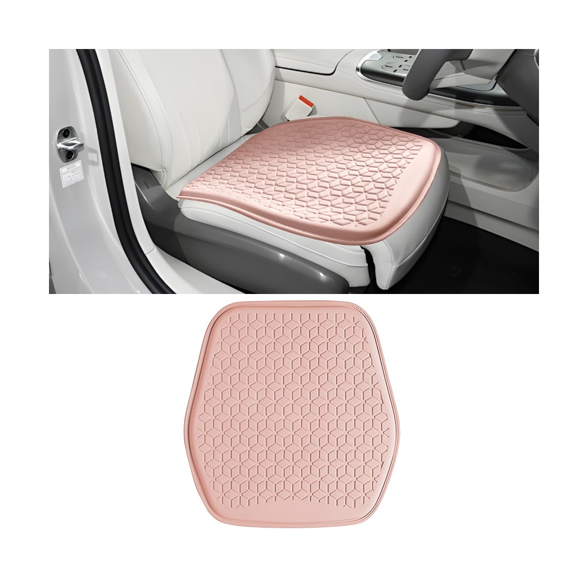Zpana Gel Car Seat Cushion, Non-Slip & Comfortable Automotive Chair Protector Pad for Driving, Breathable Vehicle Interior Mat Cover Accessories, Universal for SUV Sedan Truck (Black)