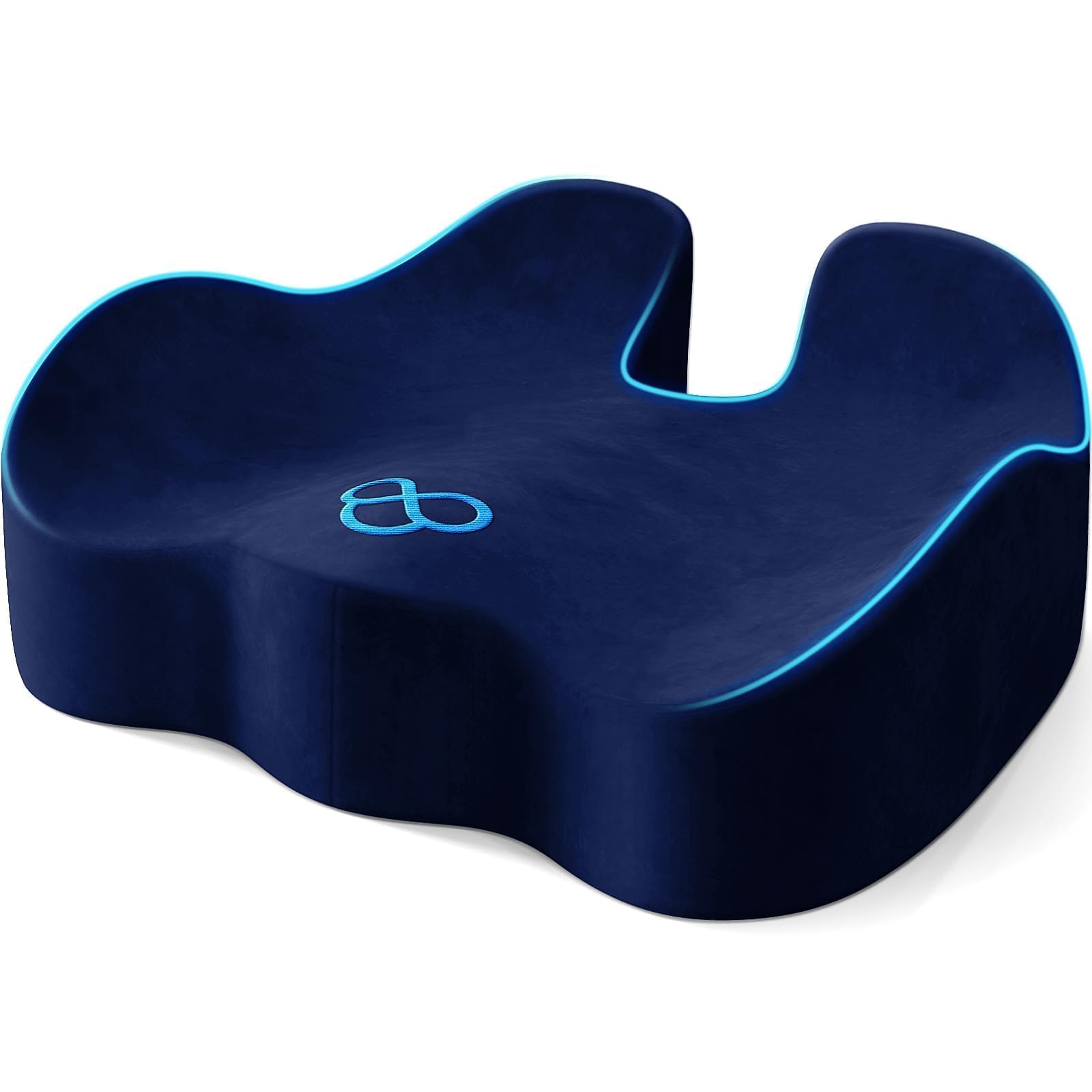 Seat Cushion, Memory Foam Chair Cushions for Tailbone/Sciatica Easing, Chair Pillow with Handles for Car, Office Chair Cushion with Non-Slip Design, Ideal for Post-Surgery Recovery(Black)