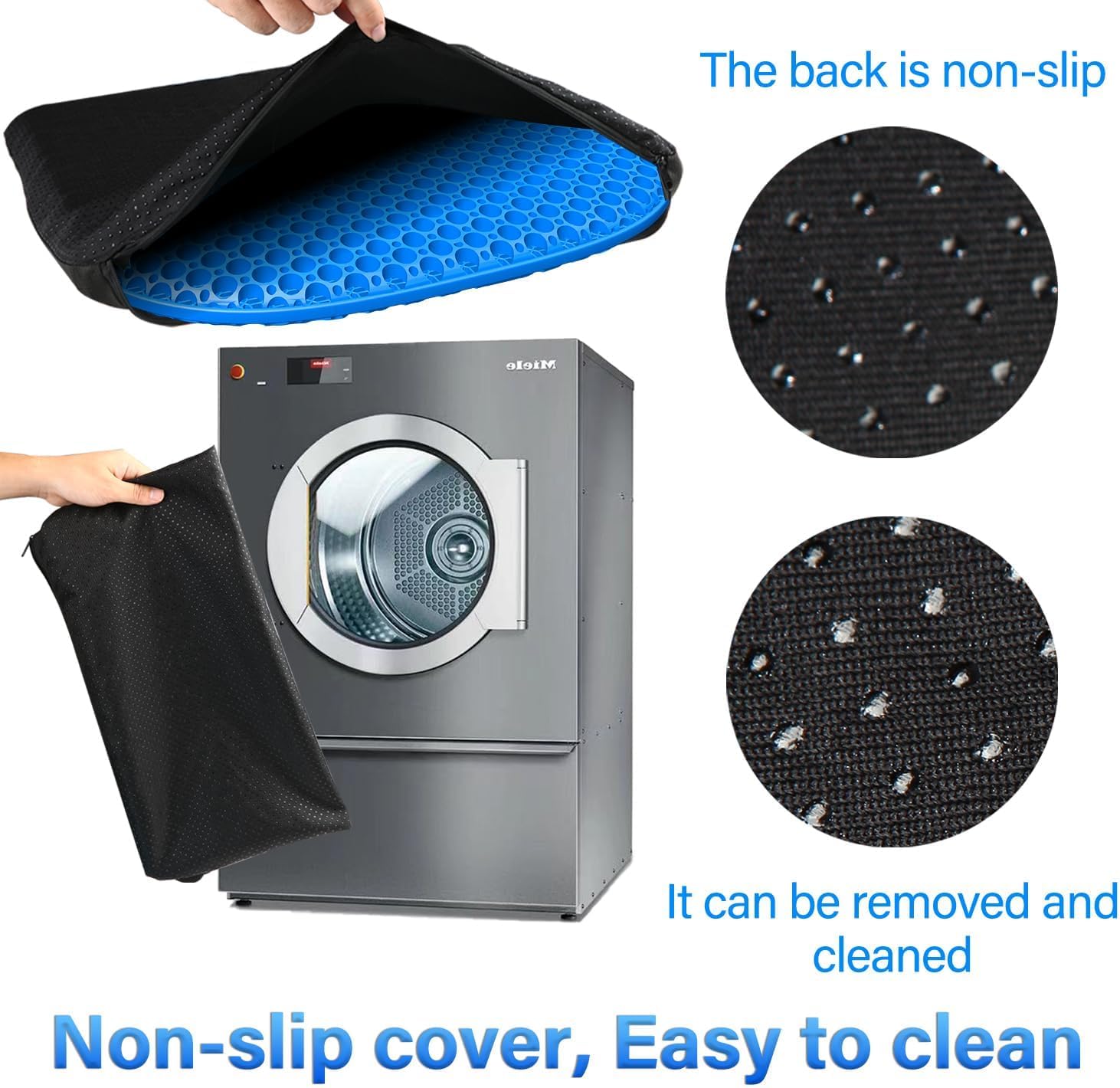 Large Gel Seat Cushion for Long Sitting with Non-Slip Cover,Soft & Breathable,Seat Cushion for Chair,Car,Office,Desk Chair,Wheelchair