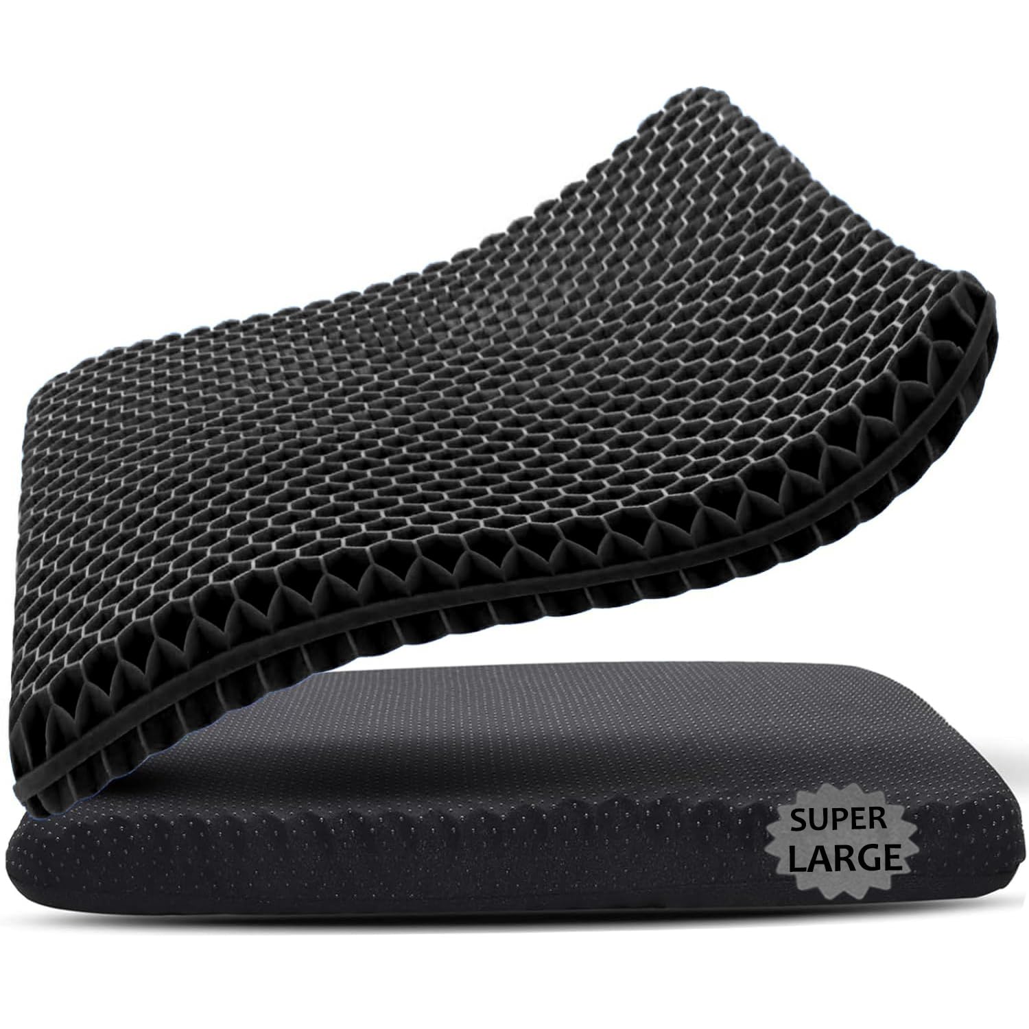 Gel Seat Cushion, Double Thick Egg Gel Cushion for Pressure Pain Relief, Breathable Wheelchair Cushion Chair Pads for Car Seat Office Chair (16x14x1.65inch)