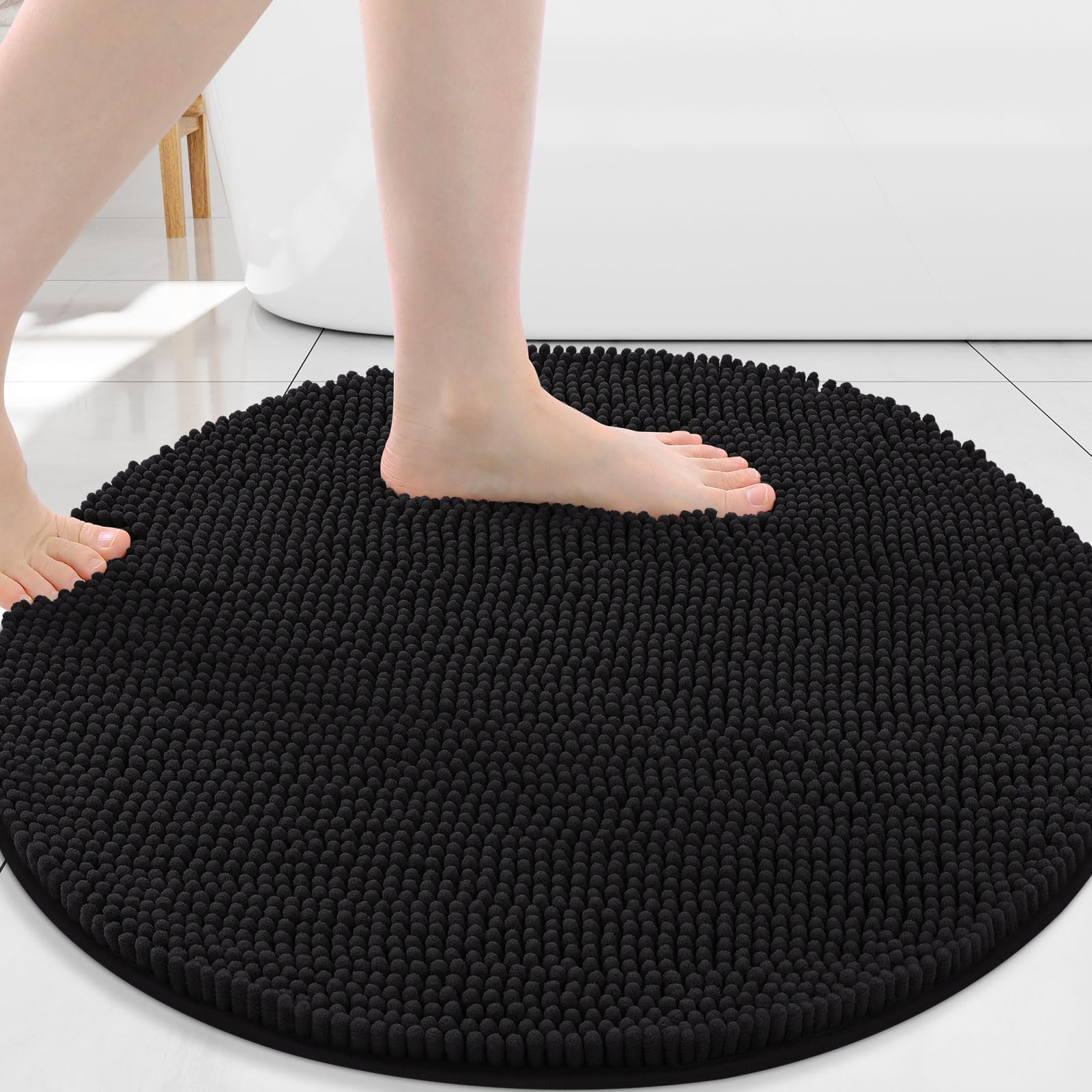 Arotive Bathroom Rugs 70x24, Extra Soft Absorbent Shaggy Chenille Bath Rugs, Machine Washable Rubber Backing Non-Slip Bath Mats for Bathroom Floor Tub and Shower, Home Decor Accessories, Beige