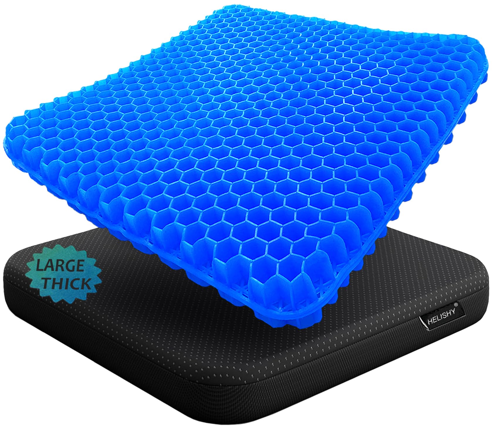 Gel Seat Cushion - Non-Slip Egg Seat Cushion Chair Pads - Office Chair Car Seat Cushion for Sciatica & Back Pain Relief - Coccyx Cushion for Home, Wheelchair, Computer, Desk Chair, Truck