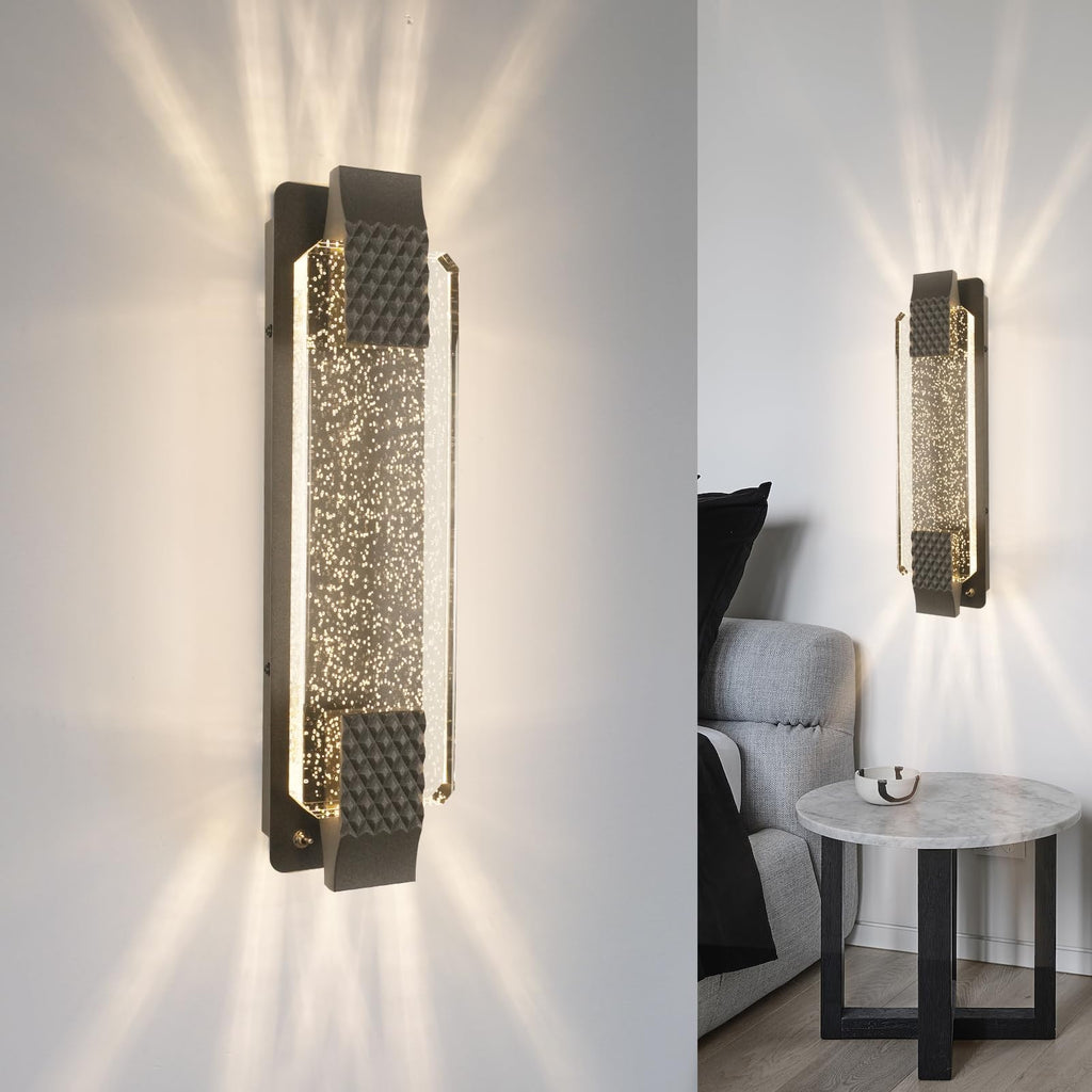 camuucci Battery Operated Wall Sconce Rechargeable Battery Powered 12000mAh Wall Light Indoor Not Hardwired Wall Lamp Fixtures for Bedroom Living Room 1Pack