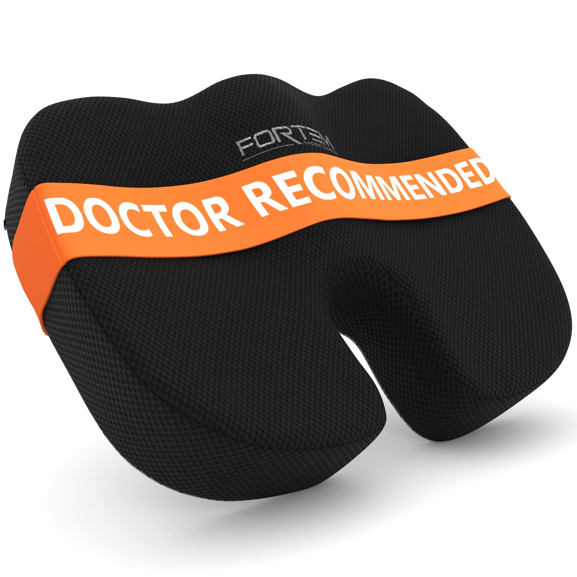 FORTEM Seat Cushion, Office Chair Cushion, Desk Chair Memory Foam, Sciatica Coccyx Tailbone Pain Relief, Pressure Relief, Sitting Pad, for Long Gaming & Sitting, Washable Cover, Non Slip