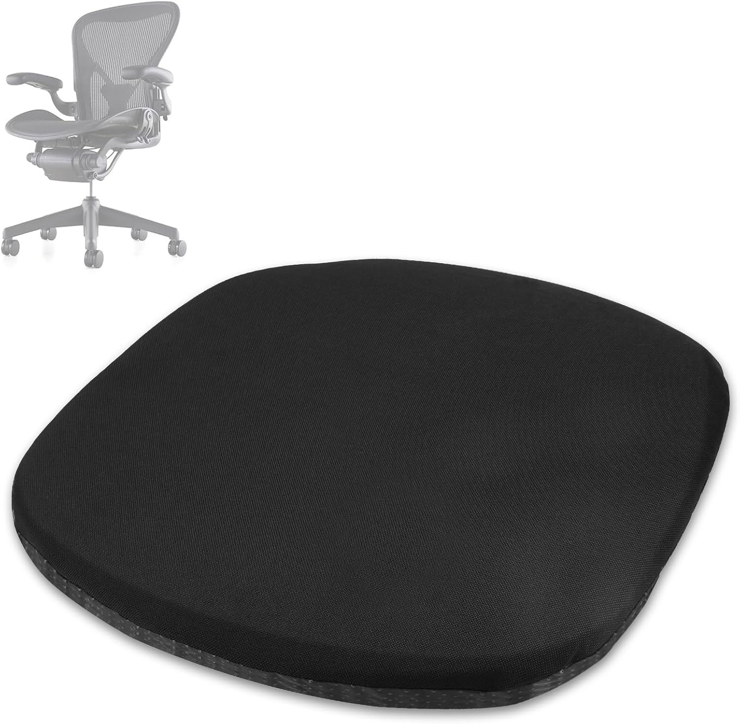 Seat Cushion for Herman Miller Aeron Chair, Natural Latex Ergonomic Office Chair Cushion, Soft and Comfortable Seat Mat（Fit A/B/C Size ） (Black)
