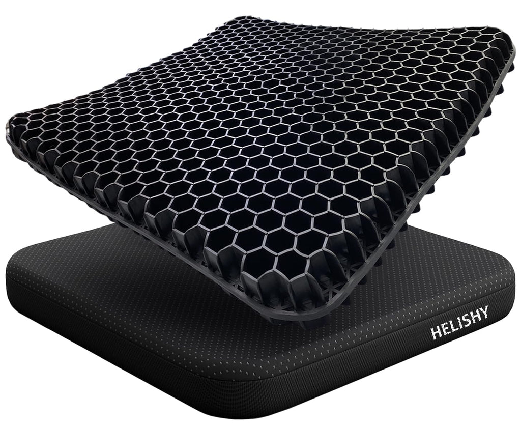 Gel Seat Cushion - Non-Slip Egg Seat Cushion Chair Pads - Office Chair Car Seat Cushion for Sciatica & Back Pain Relief - Coccyx Cushion for Home, Wheelchair, Computer, Desk Chair, Truck