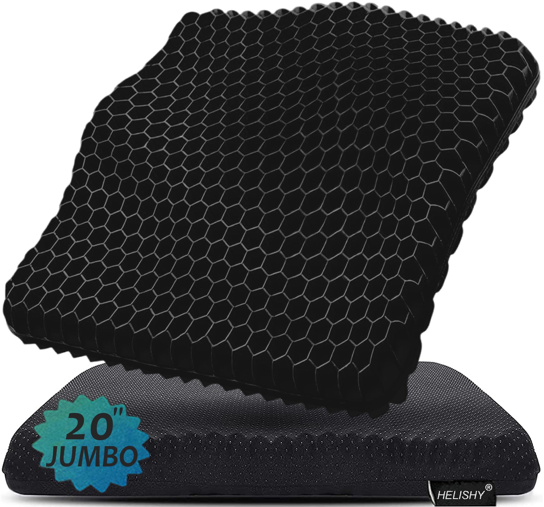 Gel Seat Cushion - Non-Slip Egg Seat Cushion Chair Pads - Office Chair Car Seat Cushion for Sciatica & Back Pain Relief - Coccyx Cushion for Home, Wheelchair, Computer, Desk Chair, Truck