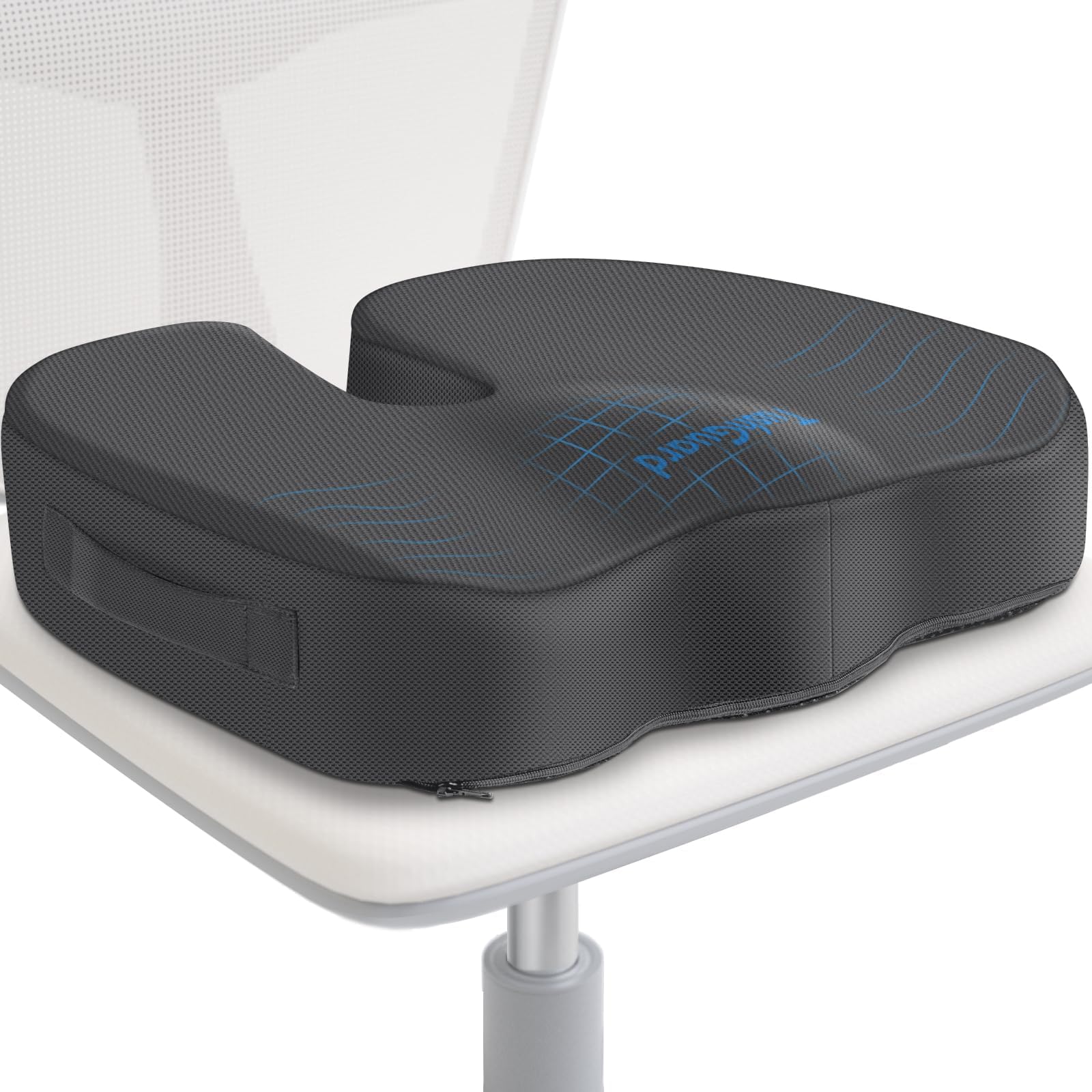 TushGuard Seat Cushion for Office Chair Memory Foam Non-Slip Desk Seat Cushion Back, Coccyx, Sciatica, Tailbone Pain Relief Butt Pillow for Office Chair, Car, Wheelchair, Black