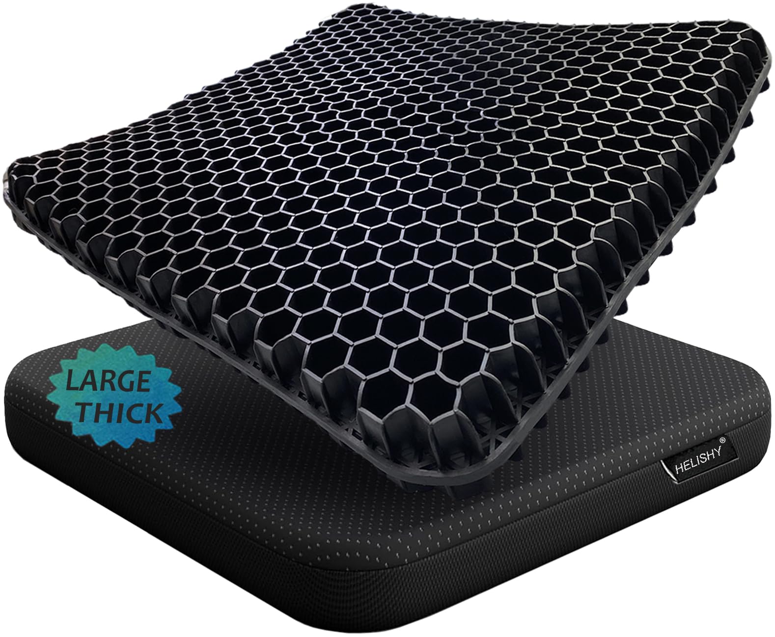 Gel Seat Cushion - Non-Slip Egg Seat Cushion Chair Pads - Office Chair Car Seat Cushion for Sciatica & Back Pain Relief - Coccyx Cushion for Home, Wheelchair, Computer, Desk Chair, Truck