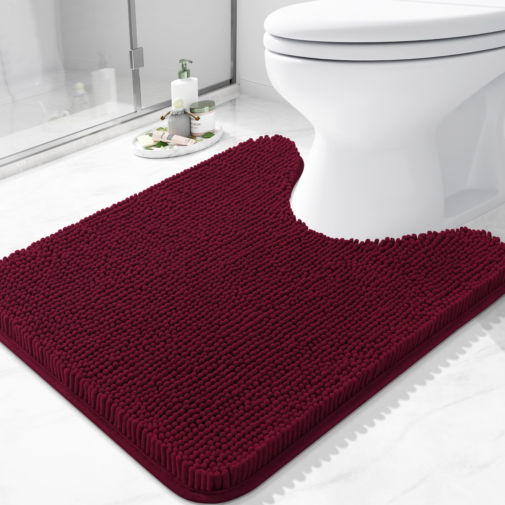 Arotive Bathroom Rugs 70x24, Extra Soft Absorbent Shaggy Chenille Bath Rugs, Machine Washable Rubber Backing Non-Slip Bath Mats for Bathroom Floor Tub and Shower, Home Decor Accessories, Beige
