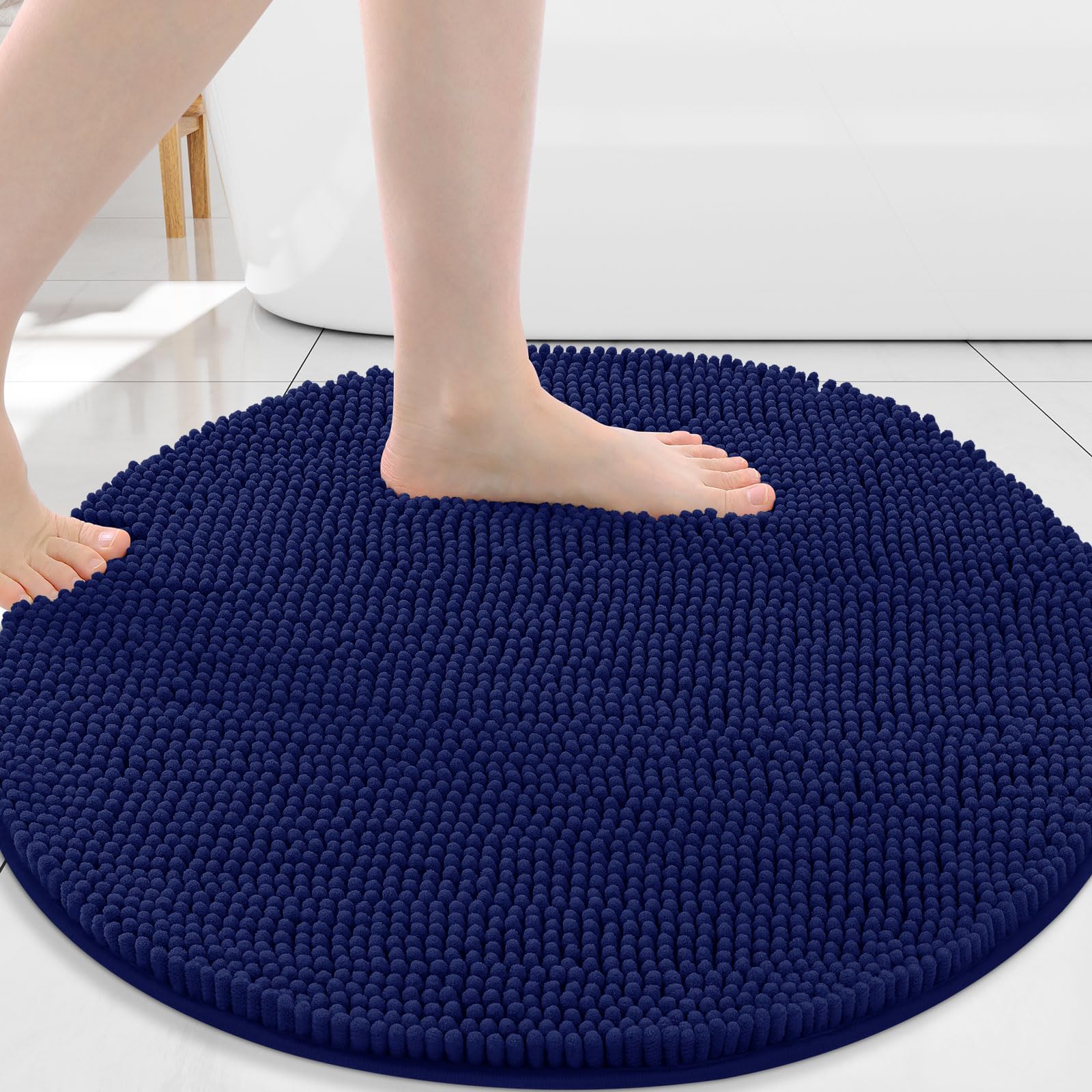 Arotive Bathroom Rugs 70x24, Extra Soft Absorbent Shaggy Chenille Bath Rugs, Machine Washable Rubber Backing Non-Slip Bath Mats for Bathroom Floor Tub and Shower, Home Decor Accessories, Beige