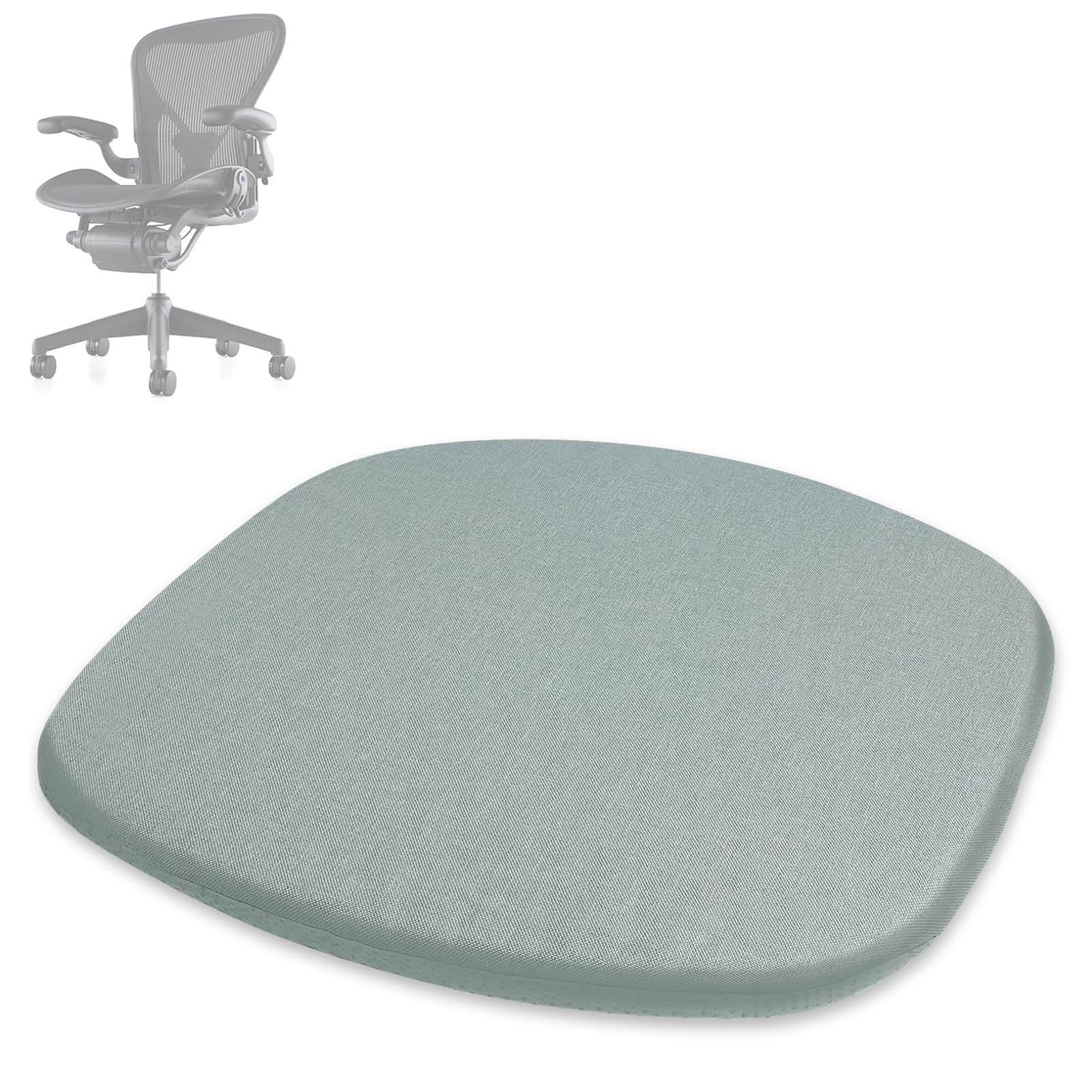 Seat Cushion for Herman Miller Aeron Chair, Natural Latex Ergonomic Office Chair Cushion, Soft and Comfortable Seat Mat（Fit A/B/C Size ） (Black)