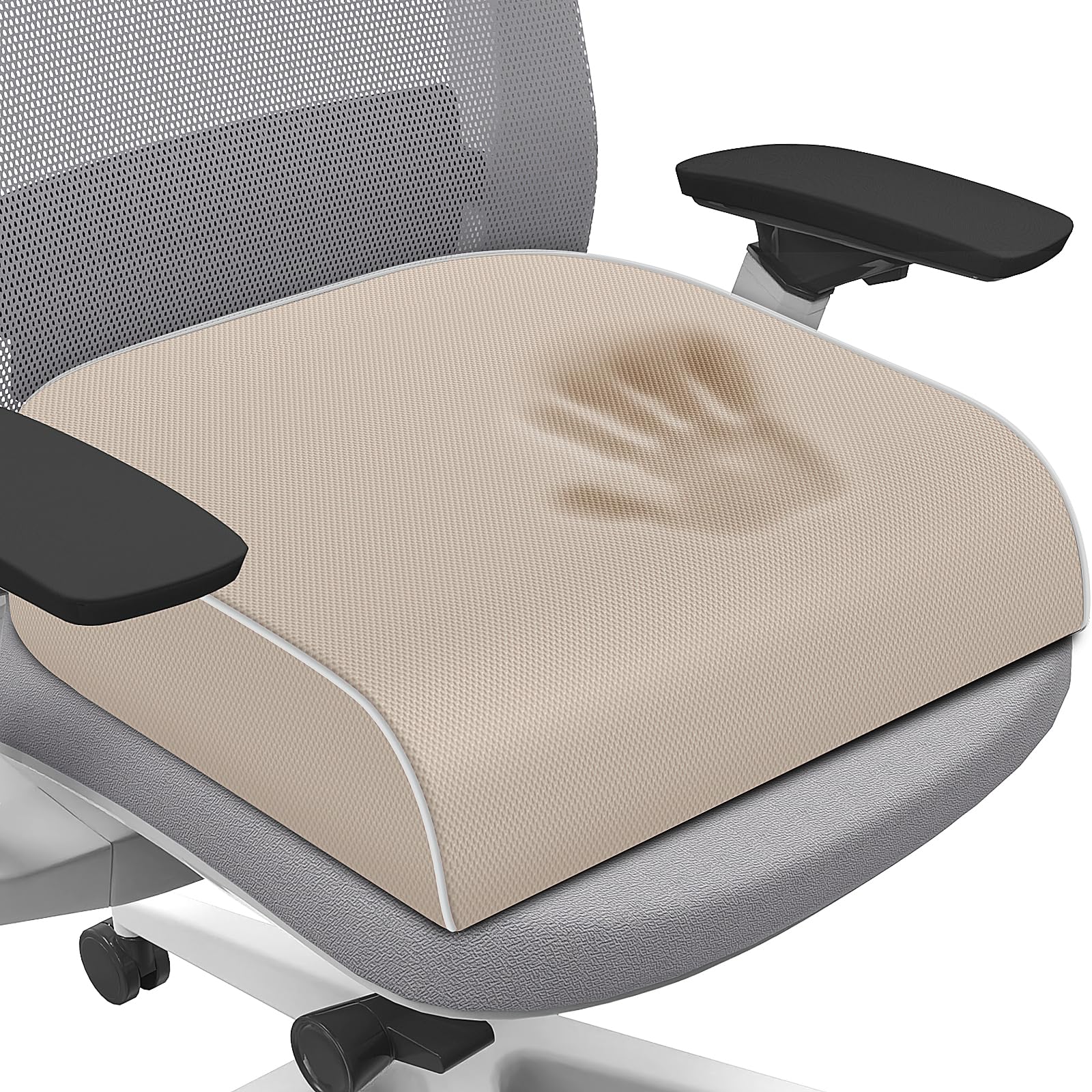 SweetSlubr Seat Cushion for Tailbone Pain Relief, Office Chair Cushion, Memory Foam Large Cushion with Non-Slip Cover for Soft Support at Office Chair, Car Seat, Airplane, Floor Pillow, Black/Large