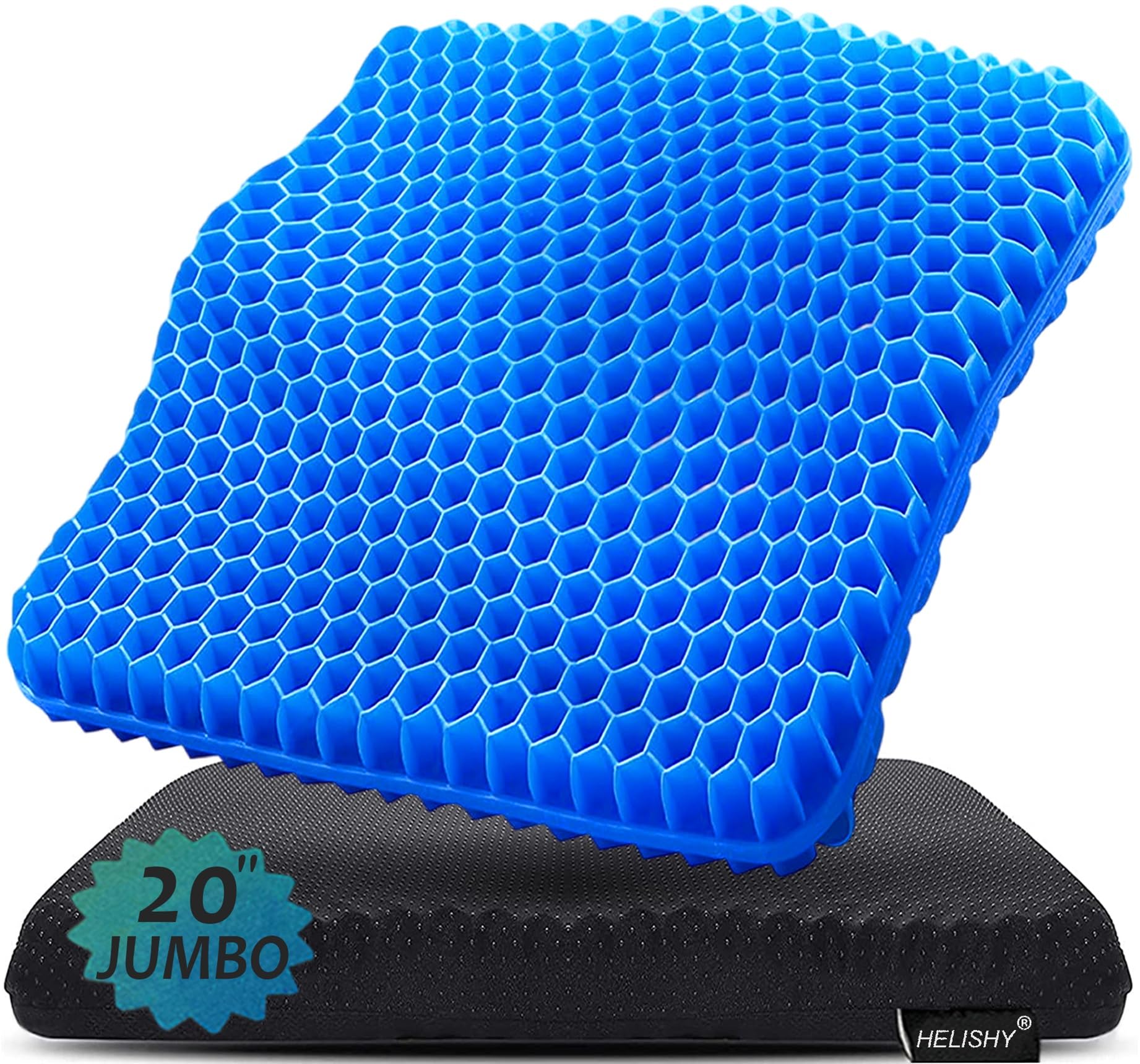 Gel Seat Cushion - Non-Slip Egg Seat Cushion Chair Pads - Office Chair Car Seat Cushion for Sciatica & Back Pain Relief - Coccyx Cushion for Home, Wheelchair, Computer, Desk Chair, Truck
