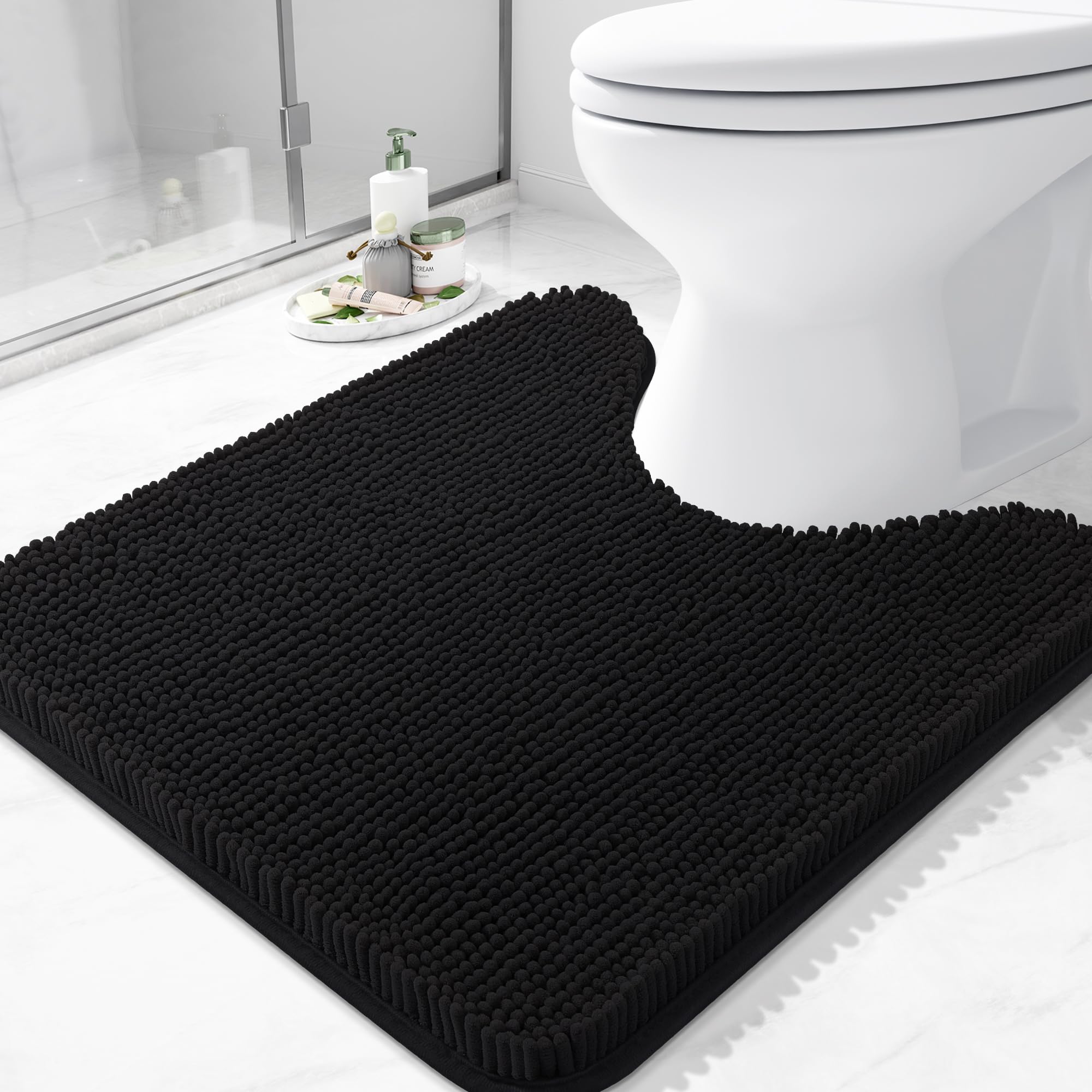 Arotive Bathroom Rugs 70x24, Extra Soft Absorbent Shaggy Chenille Bath Rugs, Machine Washable Rubber Backing Non-Slip Bath Mats for Bathroom Floor Tub and Shower, Home Decor Accessories, Beige