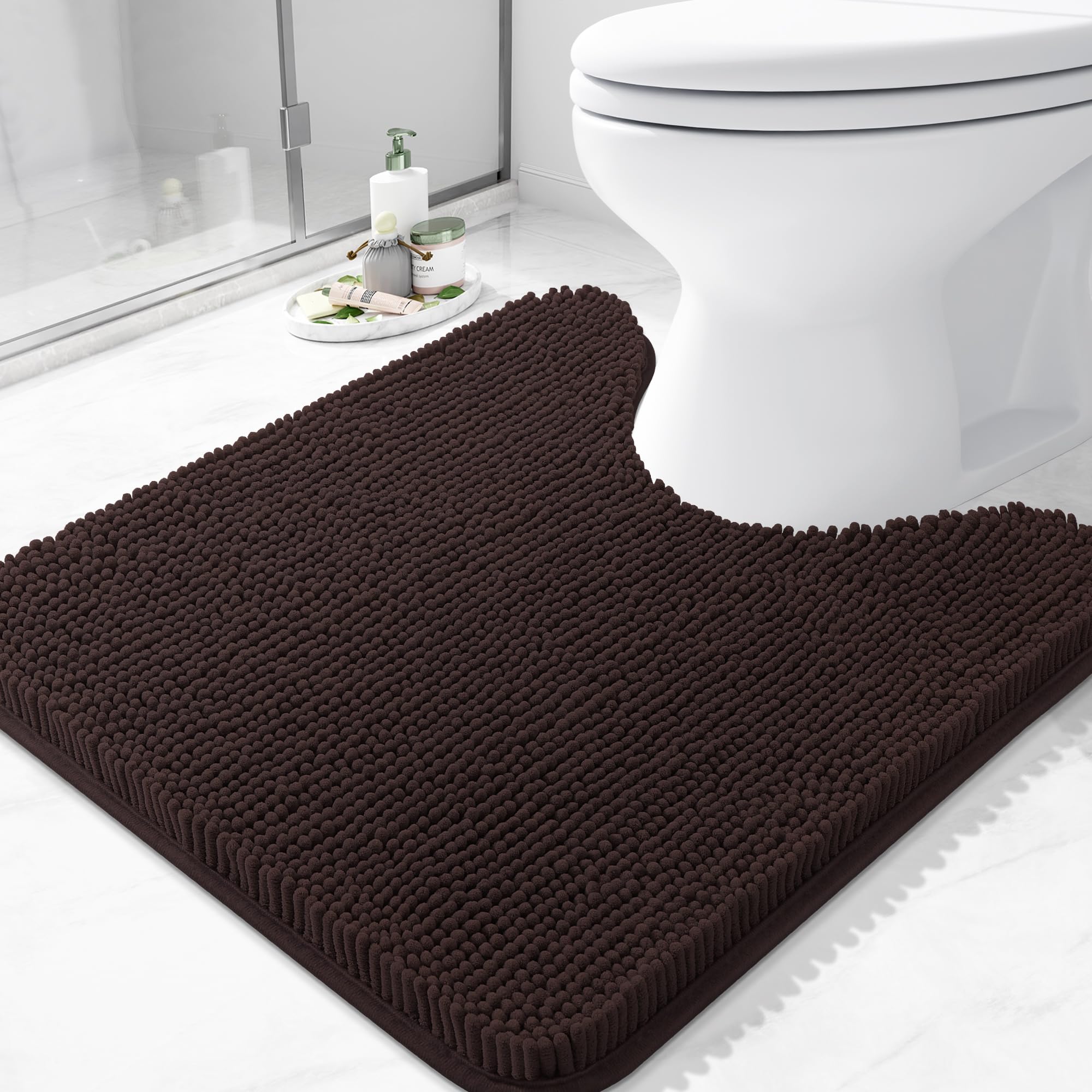 Arotive Bathroom Rugs 70x24, Extra Soft Absorbent Shaggy Chenille Bath Rugs, Machine Washable Rubber Backing Non-Slip Bath Mats for Bathroom Floor Tub and Shower, Home Decor Accessories, Beige