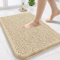 Arotive Bathroom Rugs 70x24, Extra Soft Absorbent Shaggy Chenille Bath Rugs, Machine Washable Rubber Backing Non-Slip Bath Mats for Bathroom Floor Tub and Shower, Home Decor Accessories, Beige