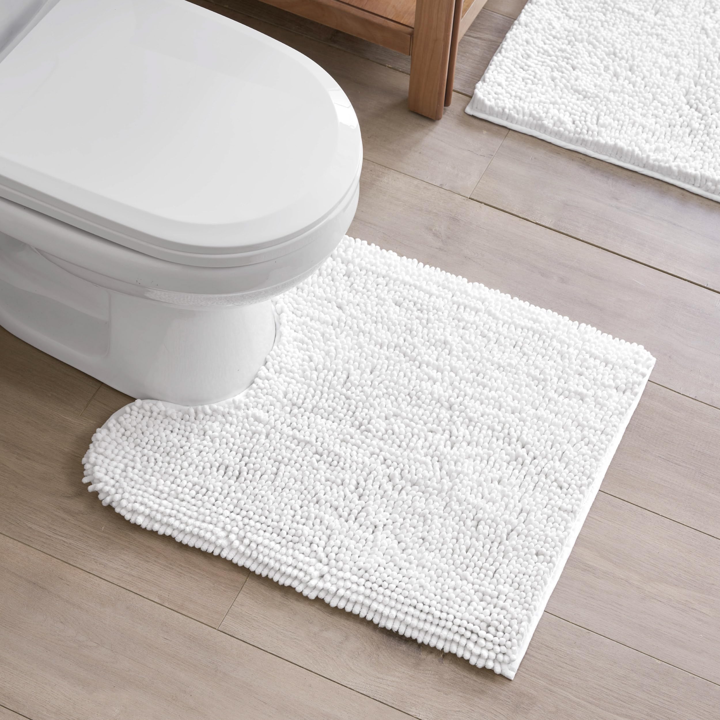 Creative Home Ideas Resort Collection Plush Chenille Bathroom Rugs – Non-Slip Backing and Machine Washable, Sage Green - 24 x 60 Inches Bath Mat
