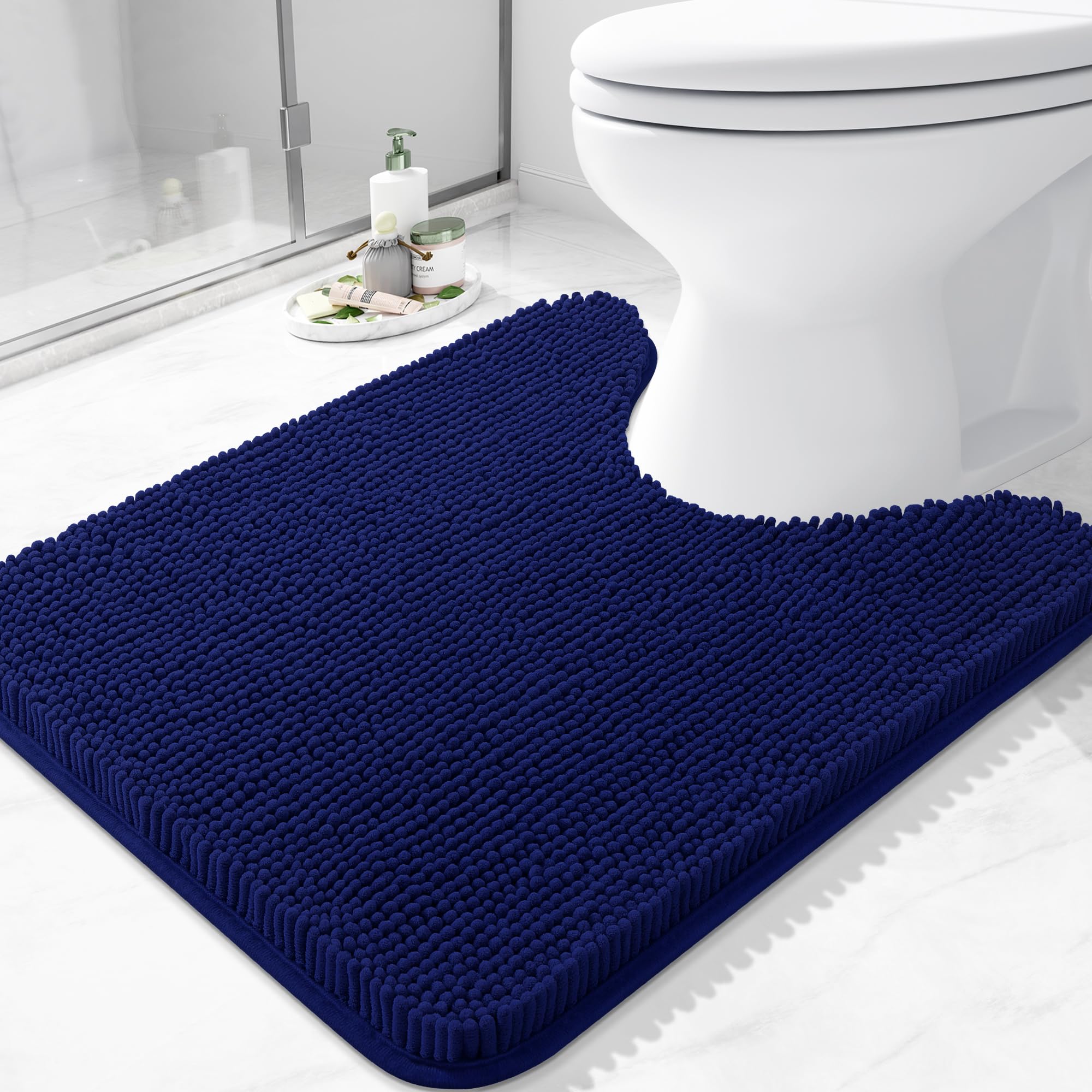 Arotive Bathroom Rugs 70x24, Extra Soft Absorbent Shaggy Chenille Bath Rugs, Machine Washable Rubber Backing Non-Slip Bath Mats for Bathroom Floor Tub and Shower, Home Decor Accessories, Beige