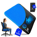 SelectSoma Double-Thick Gel Seat Cushion for Long Sitting Pressure Relief for Back, Sciatica, Coccyx, Tailbone Pain - Cushion for Office Chair, Wheelchair, Car & Truck, Patio Chairs - Egg Seat Pad