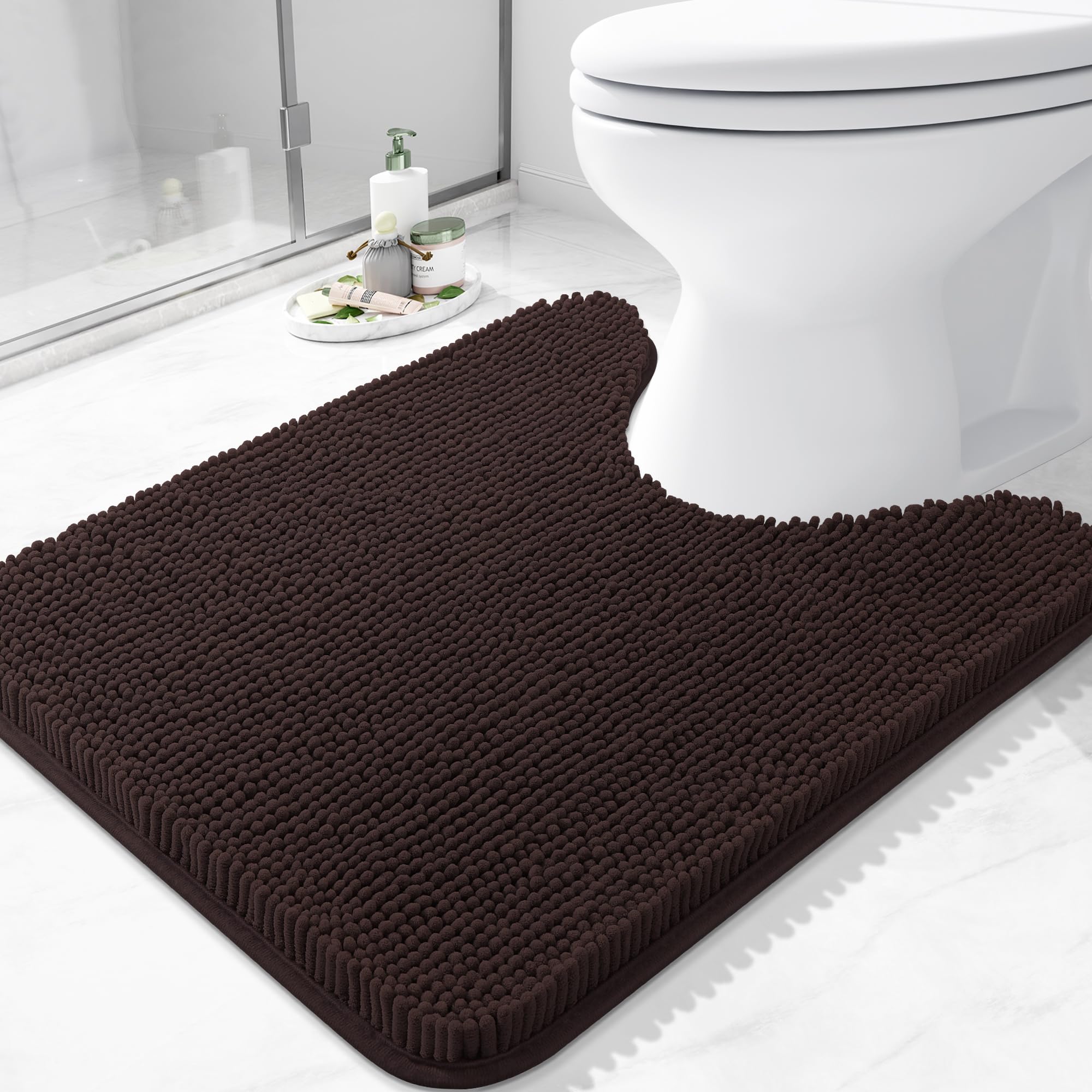 Arotive Bathroom Rugs 70x24, Extra Soft Absorbent Shaggy Chenille Bath Rugs, Machine Washable Rubber Backing Non-Slip Bath Mats for Bathroom Floor Tub and Shower, Home Decor Accessories, Beige