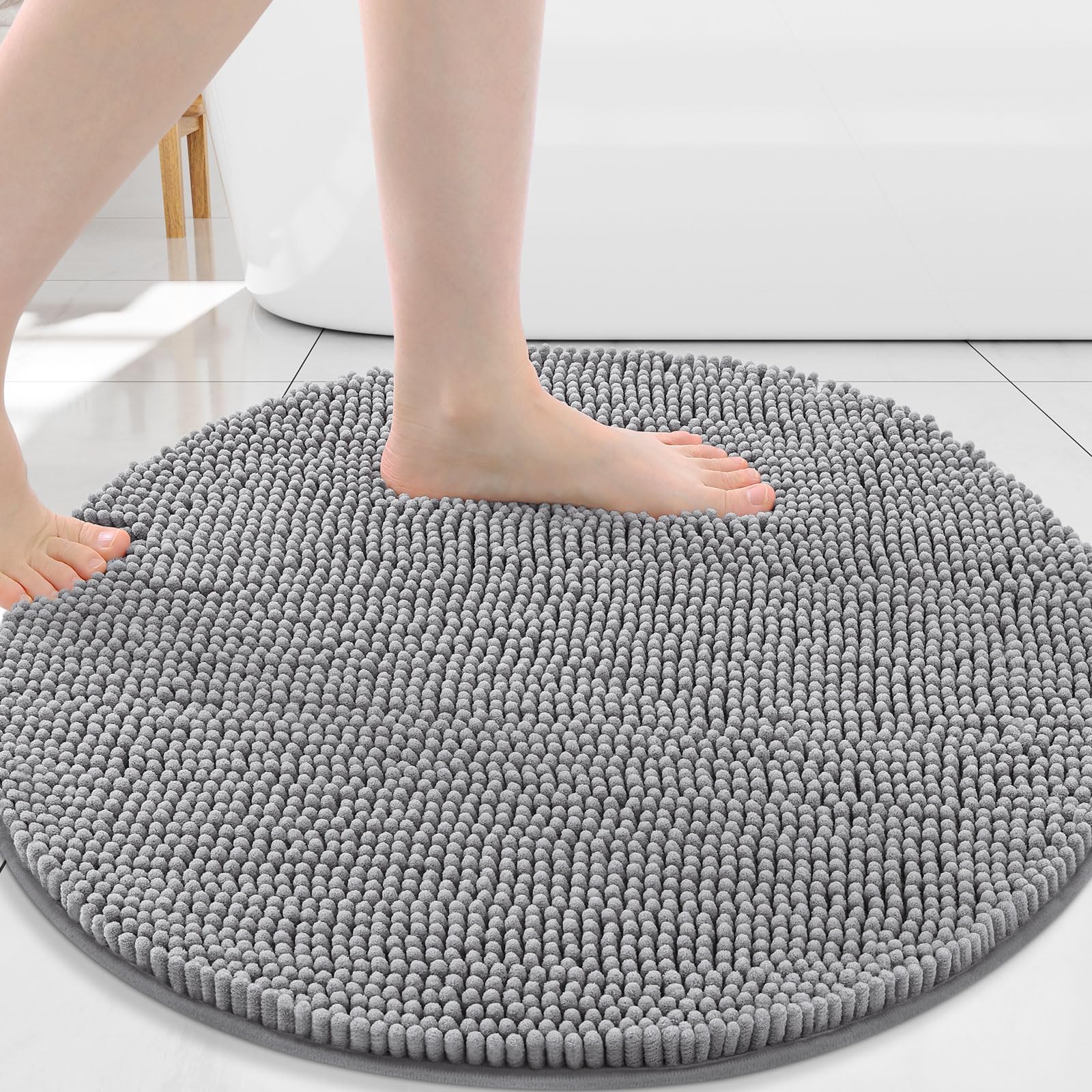 Arotive Bathroom Rugs 70x24, Extra Soft Absorbent Shaggy Chenille Bath Rugs, Machine Washable Rubber Backing Non-Slip Bath Mats for Bathroom Floor Tub and Shower, Home Decor Accessories, Beige
