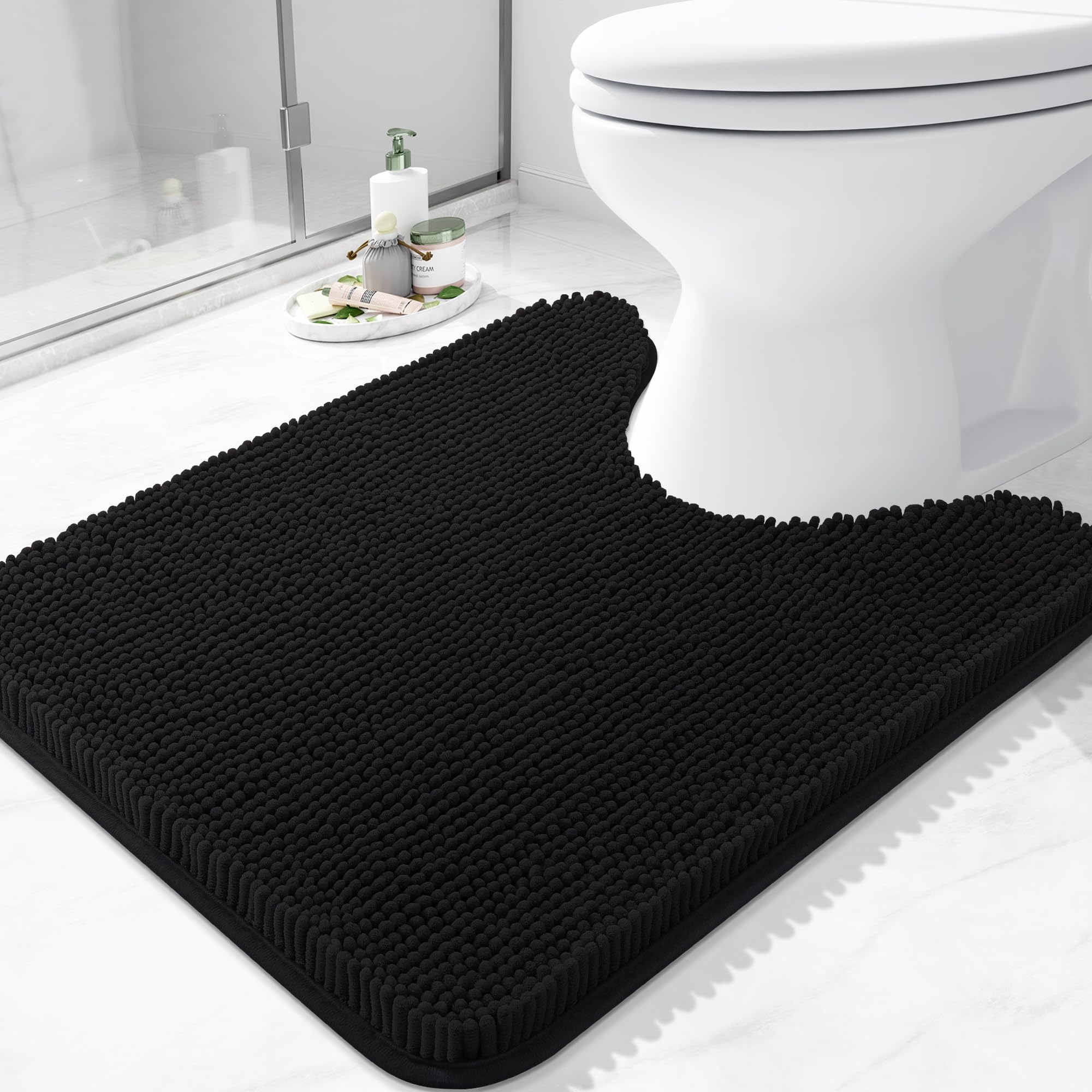 Arotive Bathroom Rugs 70x24, Extra Soft Absorbent Shaggy Chenille Bath Rugs, Machine Washable Rubber Backing Non-Slip Bath Mats for Bathroom Floor Tub and Shower, Home Decor Accessories, Beige