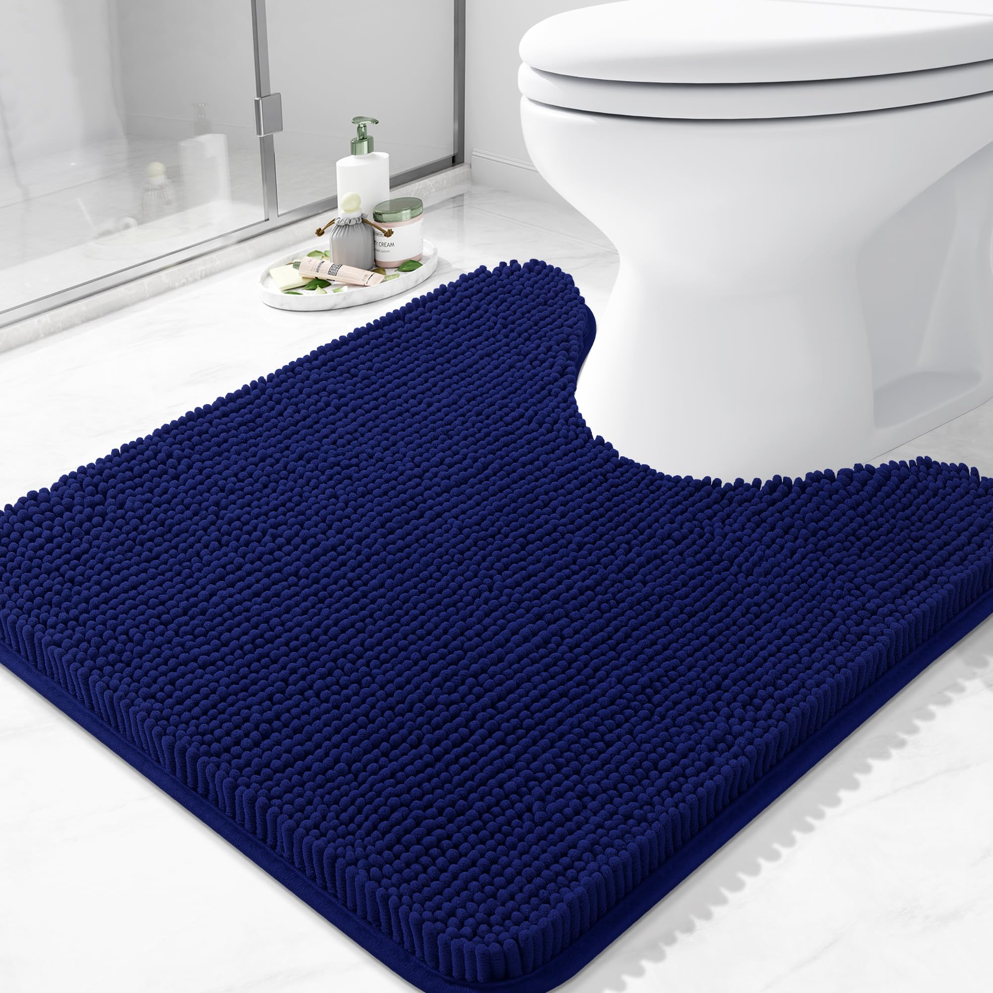 Arotive Bathroom Rugs 70x24, Extra Soft Absorbent Shaggy Chenille Bath Rugs, Machine Washable Rubber Backing Non-Slip Bath Mats for Bathroom Floor Tub and Shower, Home Decor Accessories, Beige
