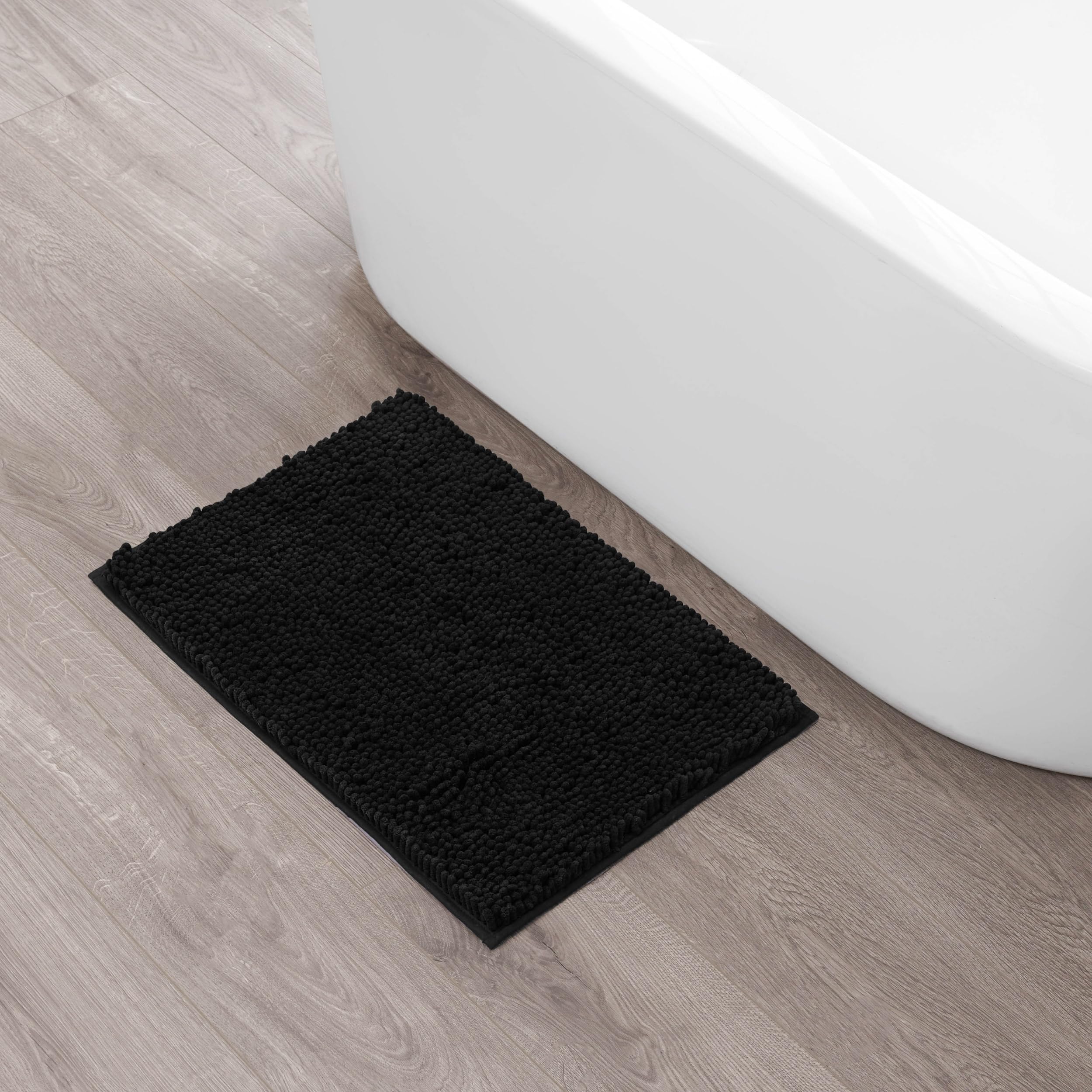 Creative Home Ideas Resort Collection Plush Chenille Bathroom Rugs – Non-Slip Backing and Machine Washable, Sage Green - 24 x 60 Inches Bath Mat