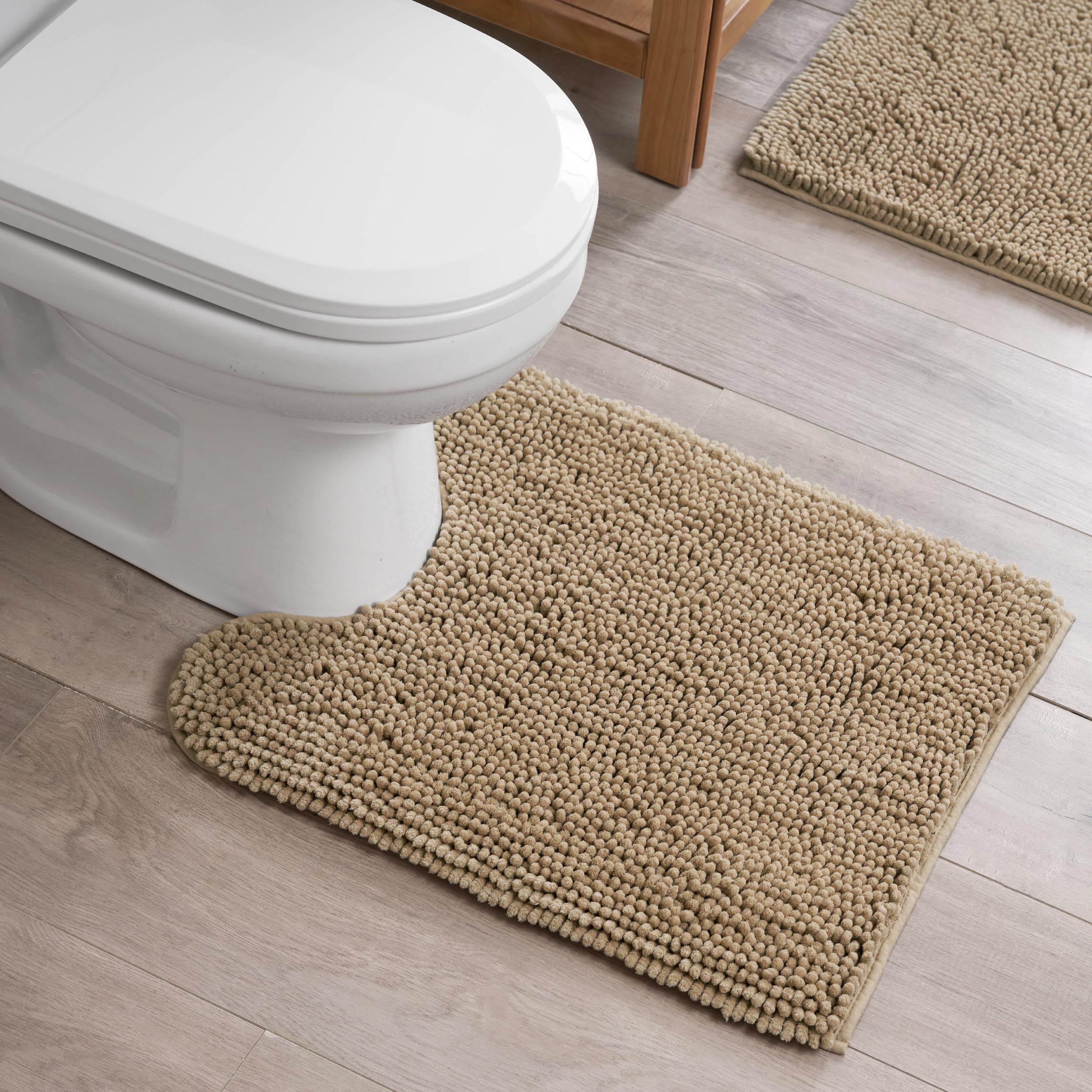 Creative Home Ideas Resort Collection Plush Chenille Bathroom Rugs – Non-Slip Backing and Machine Washable, Sage Green - 24 x 60 Inches Bath Mat
