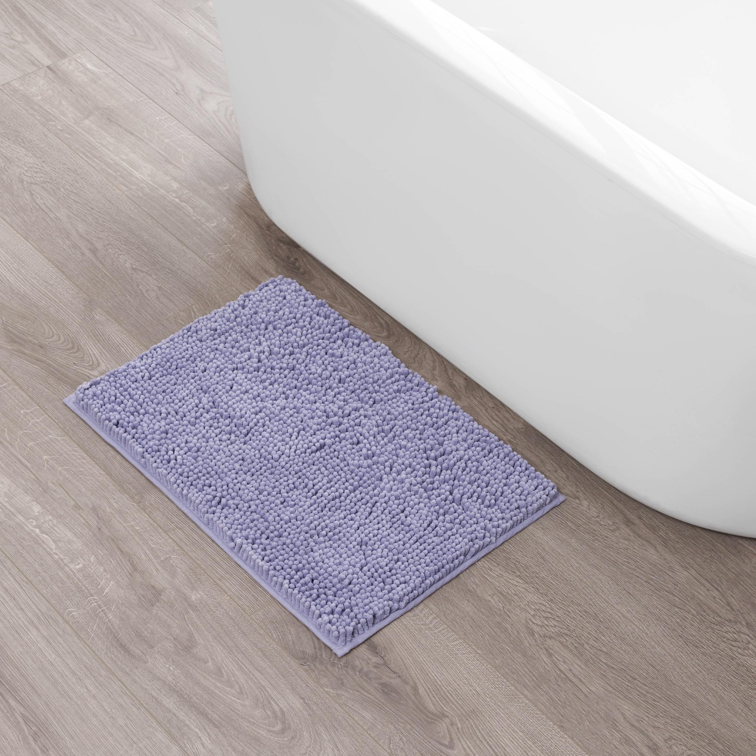 Creative Home Ideas Resort Collection Plush Chenille Bathroom Rugs – Non-Slip Backing and Machine Washable, Sage Green - 24 x 60 Inches Bath Mat