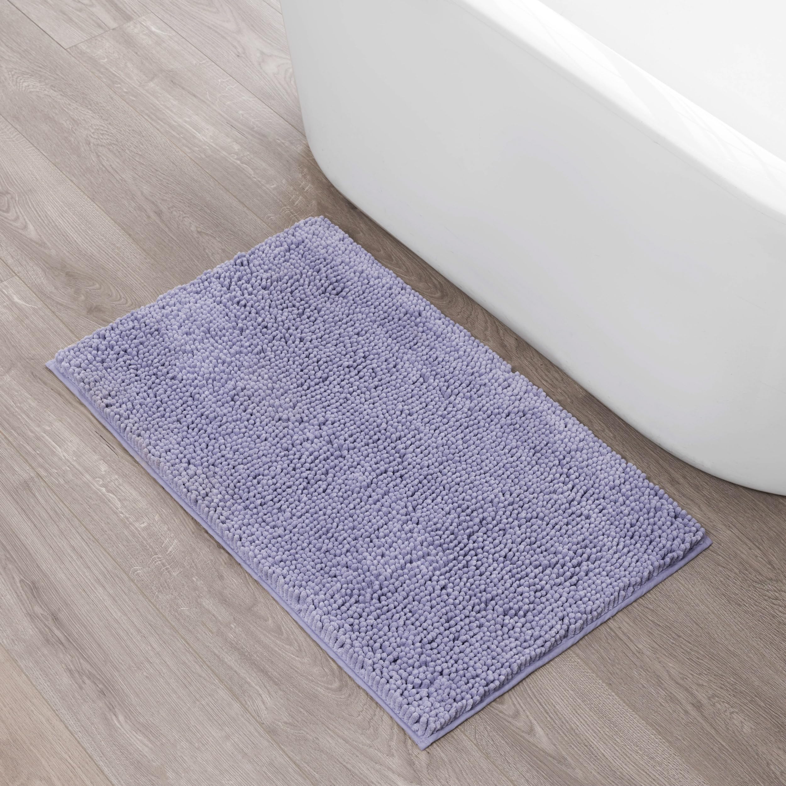 Creative Home Ideas Resort Collection Plush Chenille Bathroom Rugs – Non-Slip Backing and Machine Washable, Sage Green - 24 x 60 Inches Bath Mat