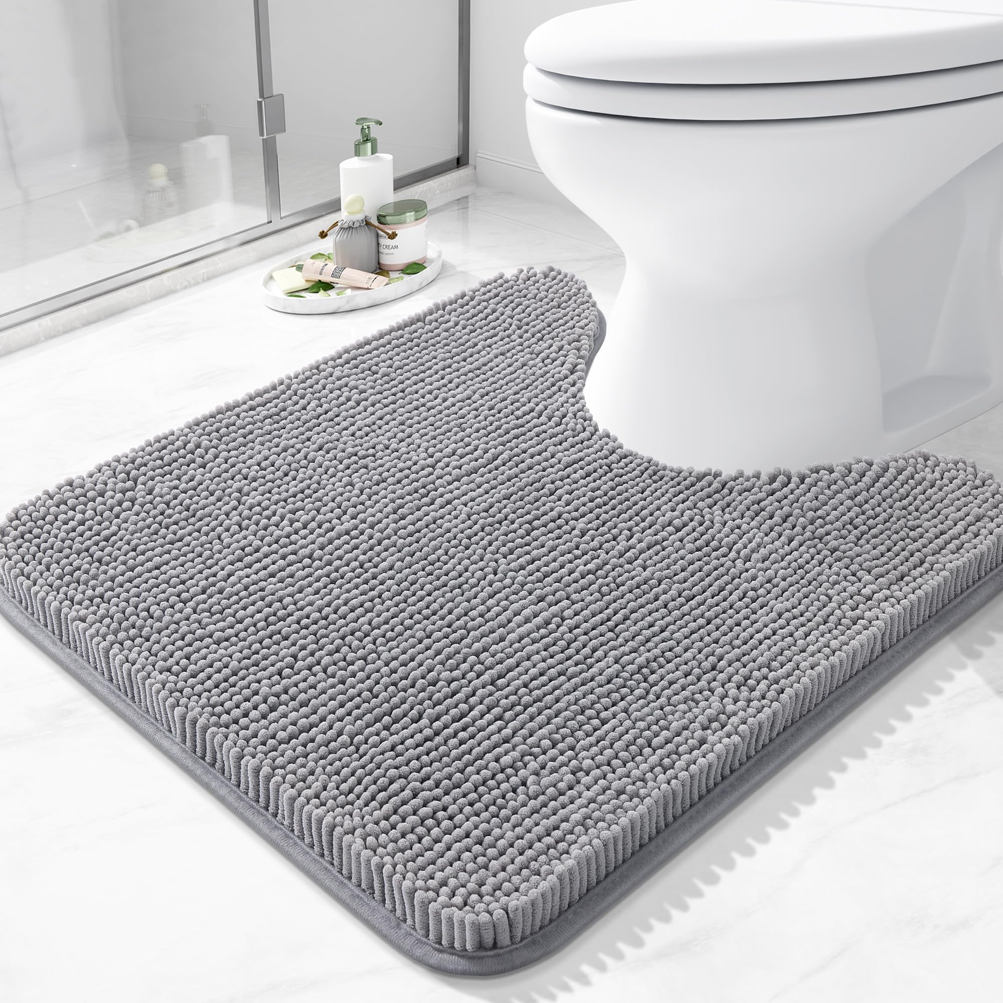 Arotive Bathroom Rugs 70x24, Extra Soft Absorbent Shaggy Chenille Bath Rugs, Machine Washable Rubber Backing Non-Slip Bath Mats for Bathroom Floor Tub and Shower, Home Decor Accessories, Beige
