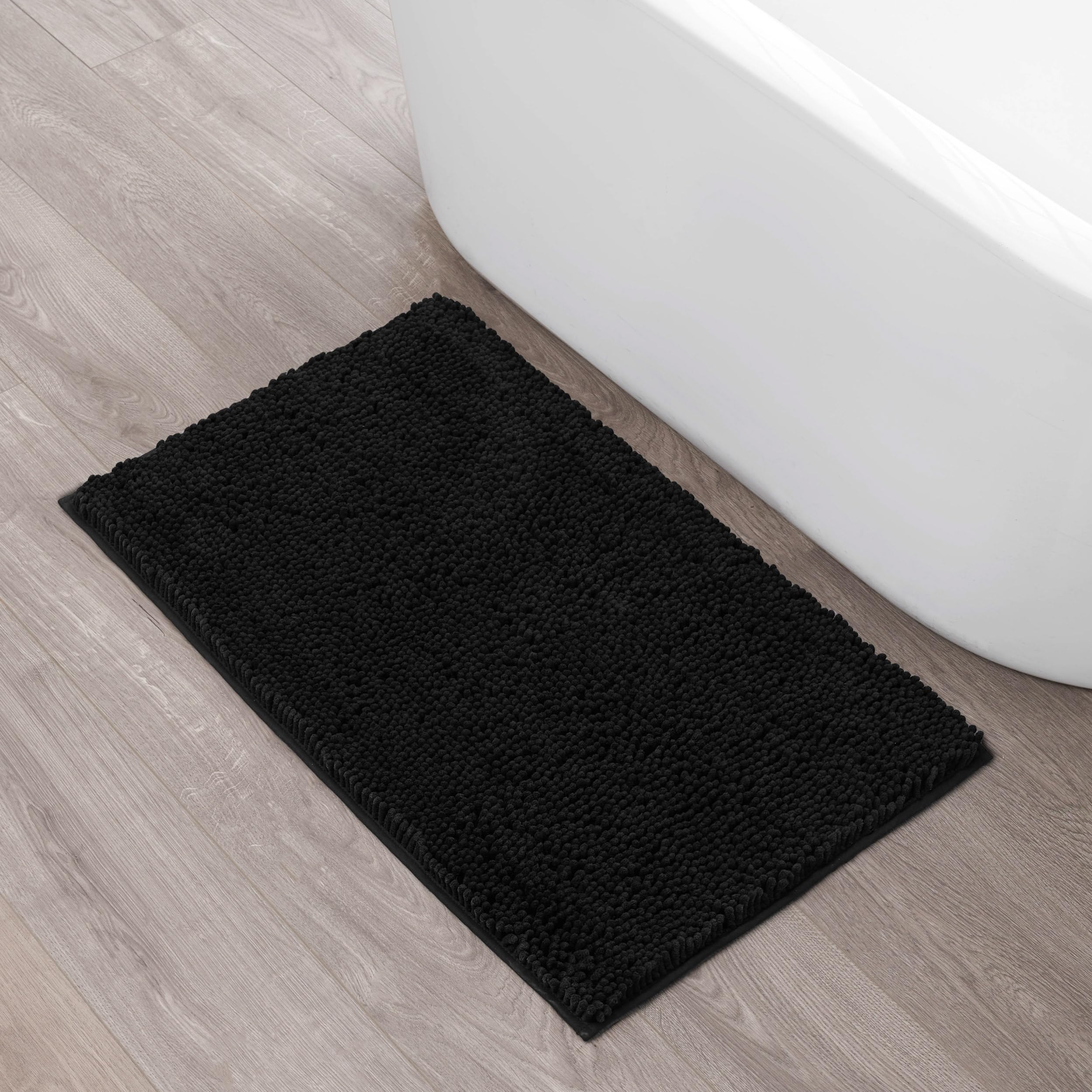 Creative Home Ideas Resort Collection Plush Chenille Bathroom Rugs – Non-Slip Backing and Machine Washable, Sage Green - 24 x 60 Inches Bath Mat