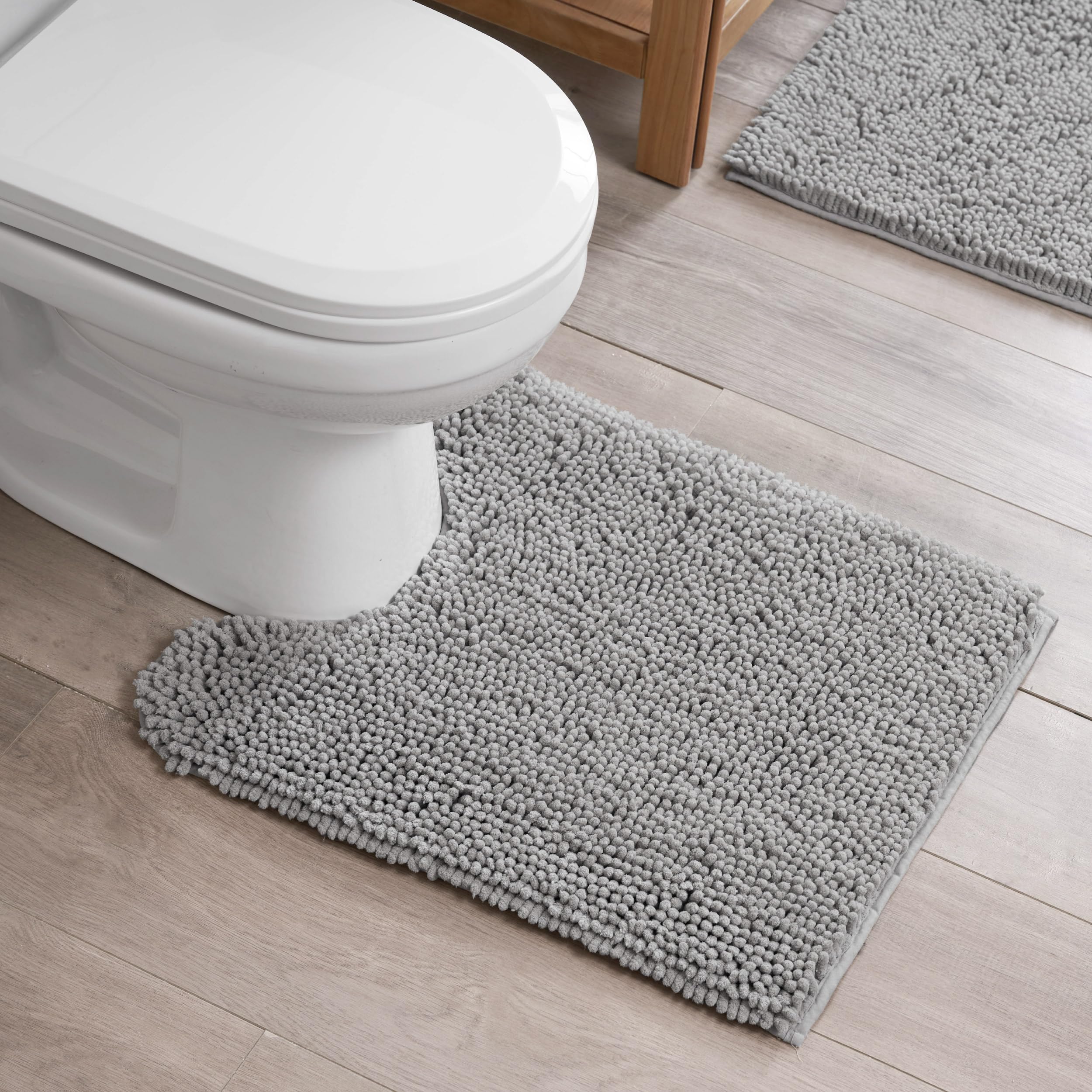 Creative Home Ideas Resort Collection Plush Chenille Bathroom Rugs – Non-Slip Backing and Machine Washable, Sage Green - 24 x 60 Inches Bath Mat