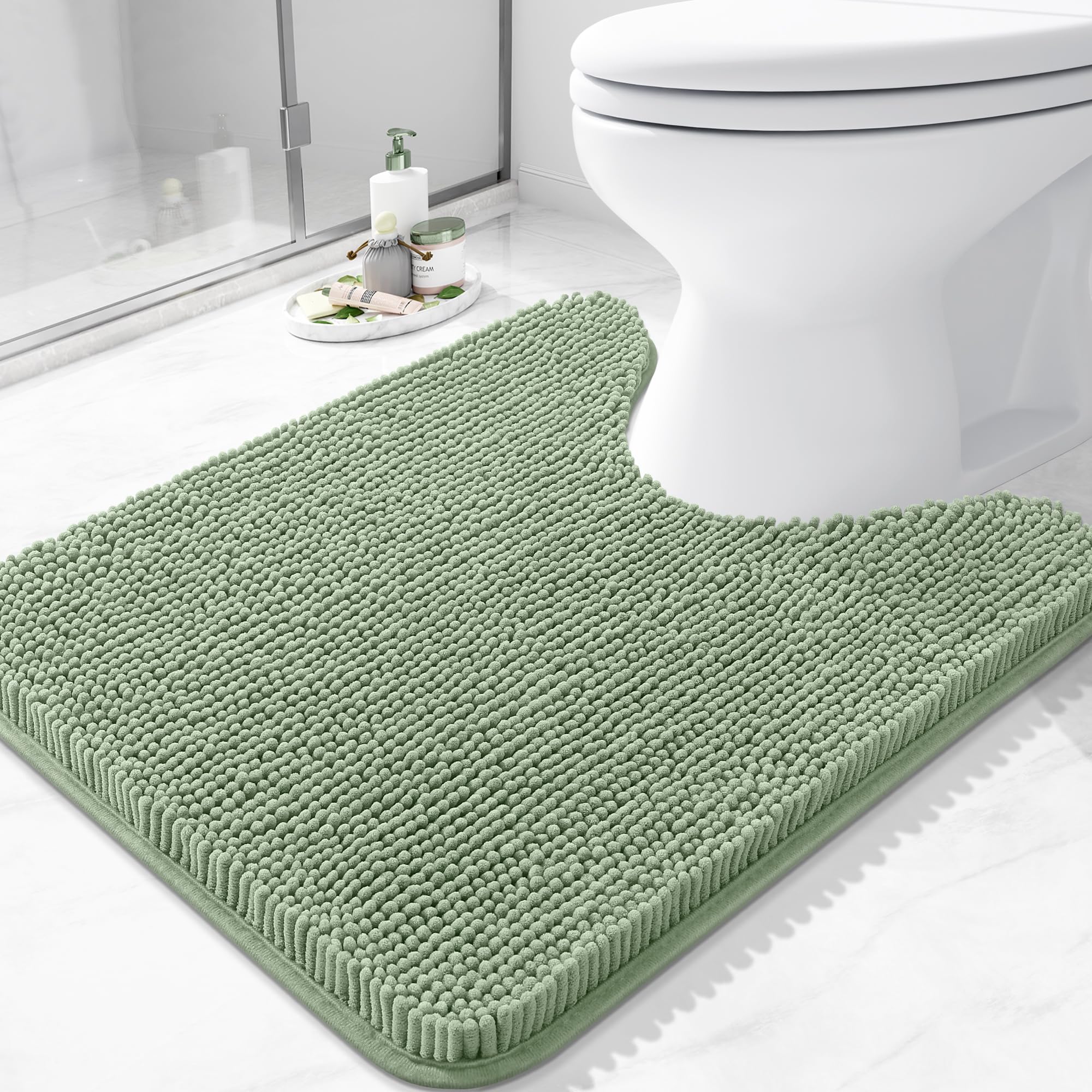 Arotive Bathroom Rugs 70x24, Extra Soft Absorbent Shaggy Chenille Bath Rugs, Machine Washable Rubber Backing Non-Slip Bath Mats for Bathroom Floor Tub and Shower, Home Decor Accessories, Beige