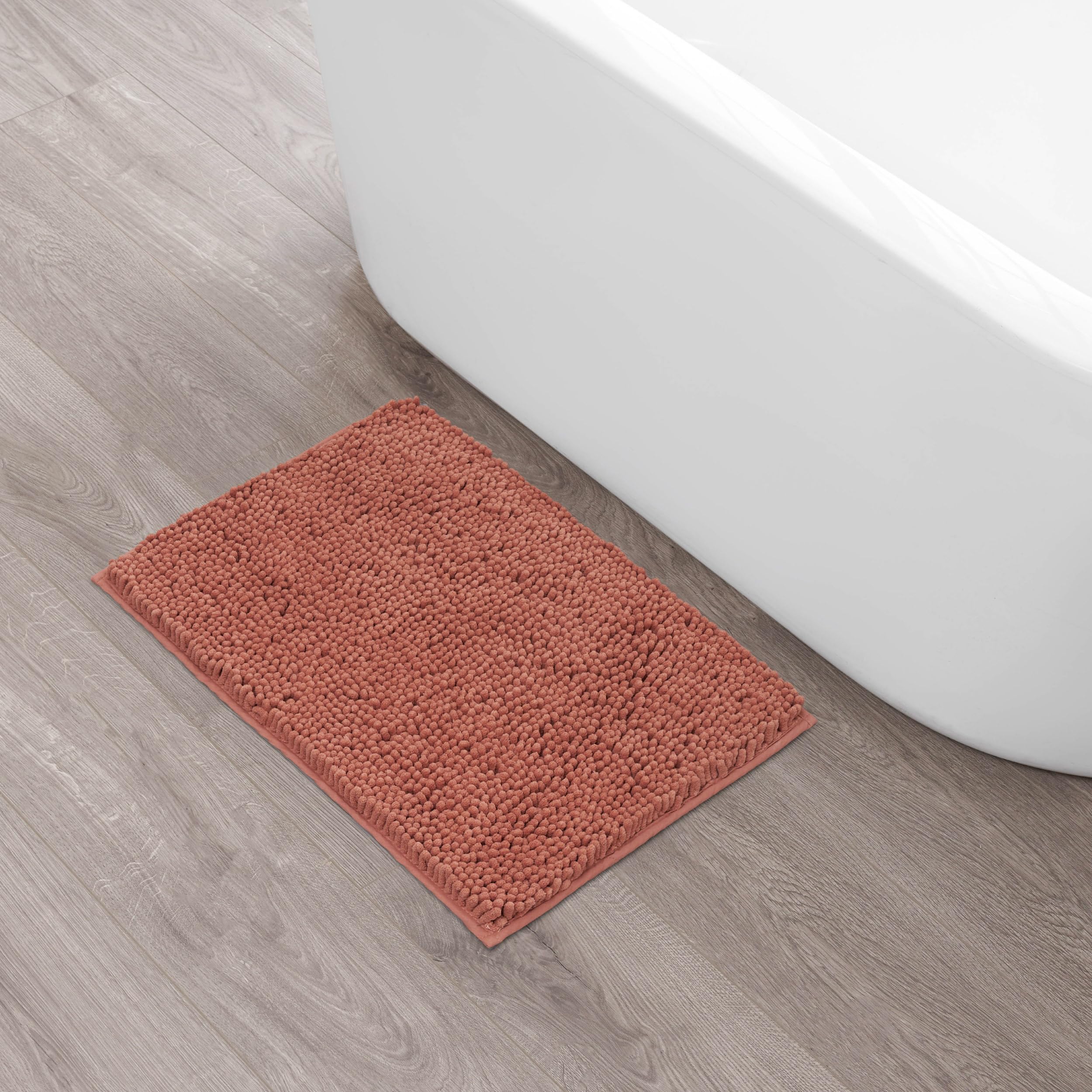 Creative Home Ideas Resort Collection Plush Chenille Bathroom Rugs – Non-Slip Backing and Machine Washable, Sage Green - 24 x 60 Inches Bath Mat