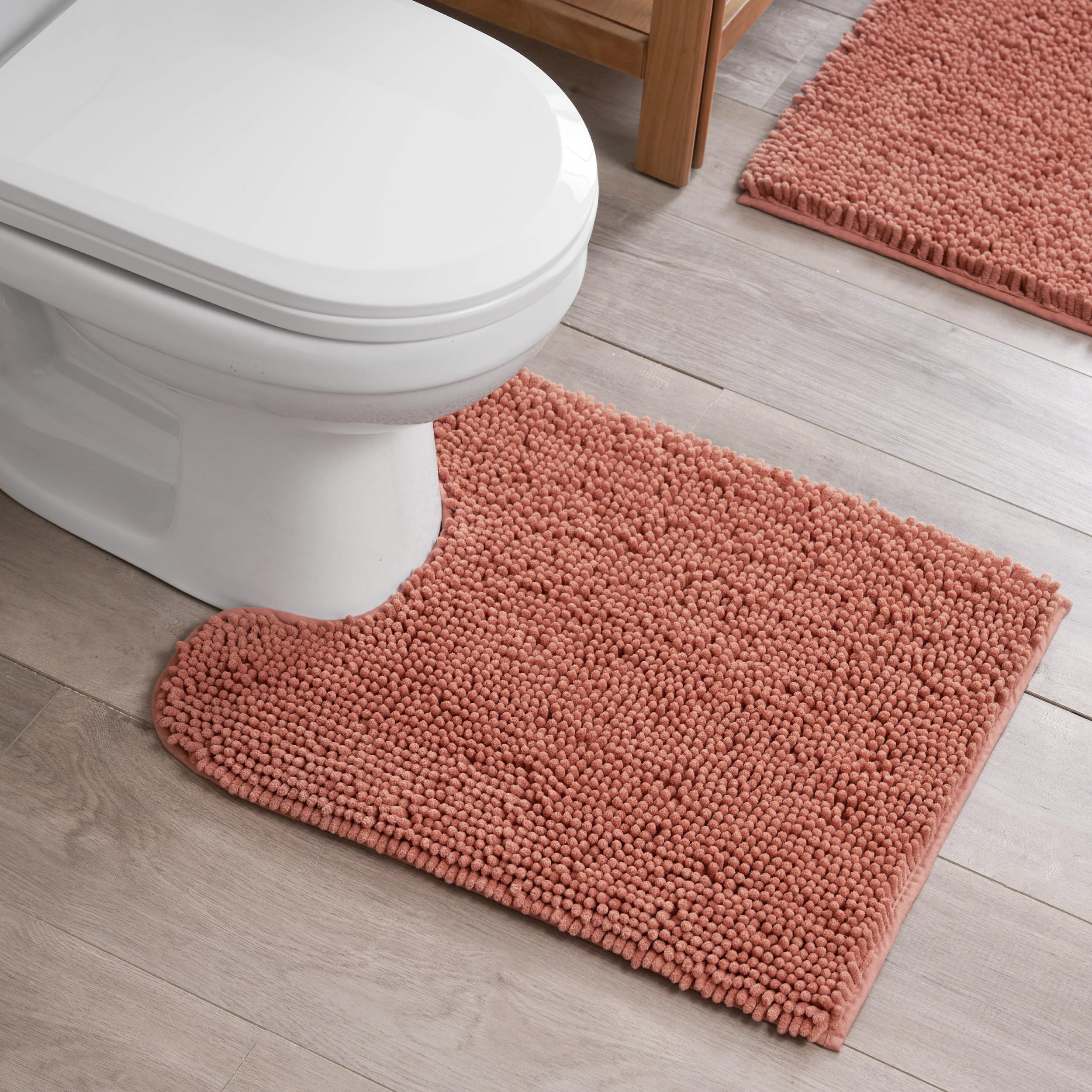 Creative Home Ideas Resort Collection Plush Chenille Bathroom Rugs – Non-Slip Backing and Machine Washable, Sage Green - 24 x 60 Inches Bath Mat