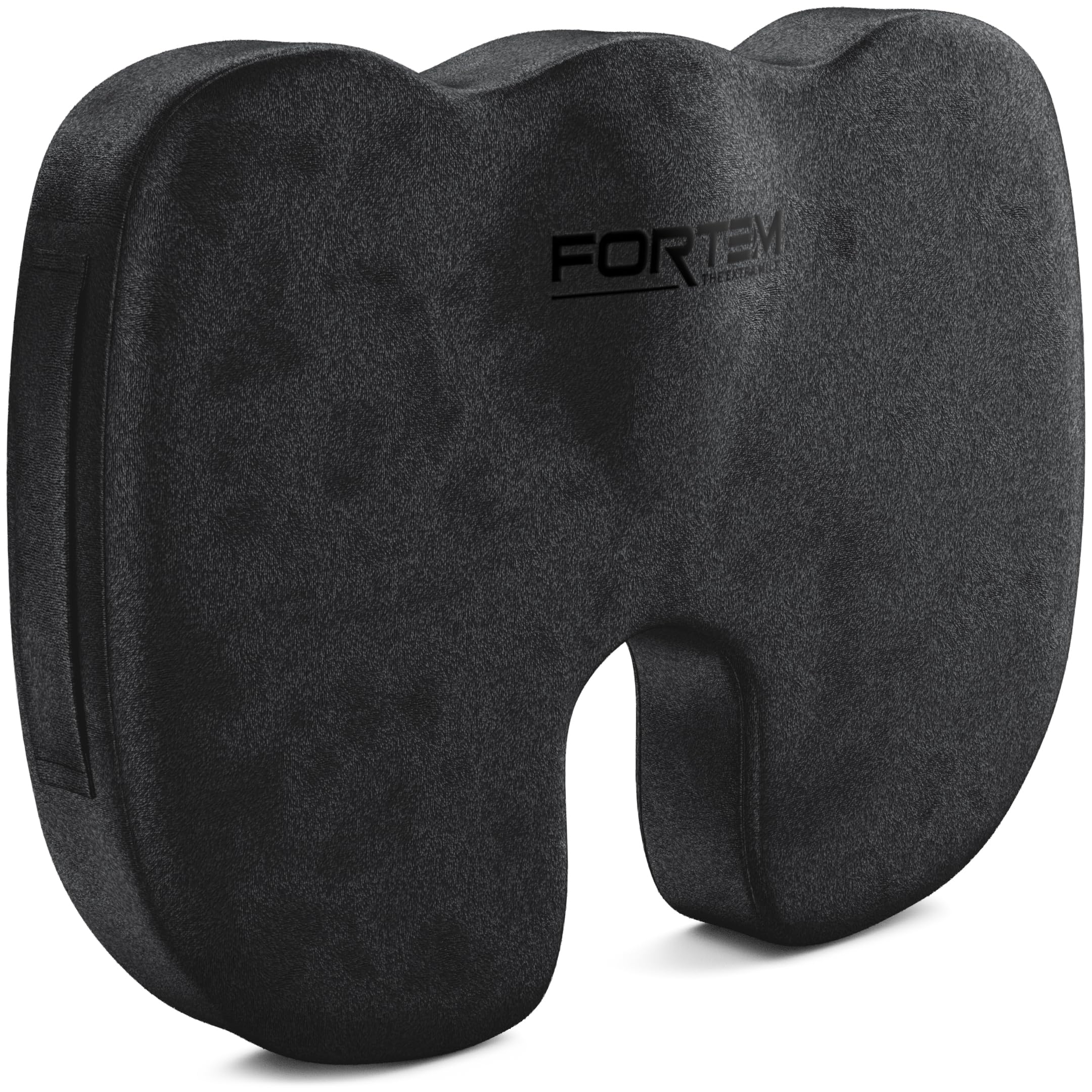 FORTEM Seat Cushion, Office Chair Cushion, Desk Chair Memory Foam, Sciatica Coccyx Tailbone Pain Relief, Pressure Relief, Sitting Pad, for Long Gaming & Sitting, Washable Cover, Non Slip